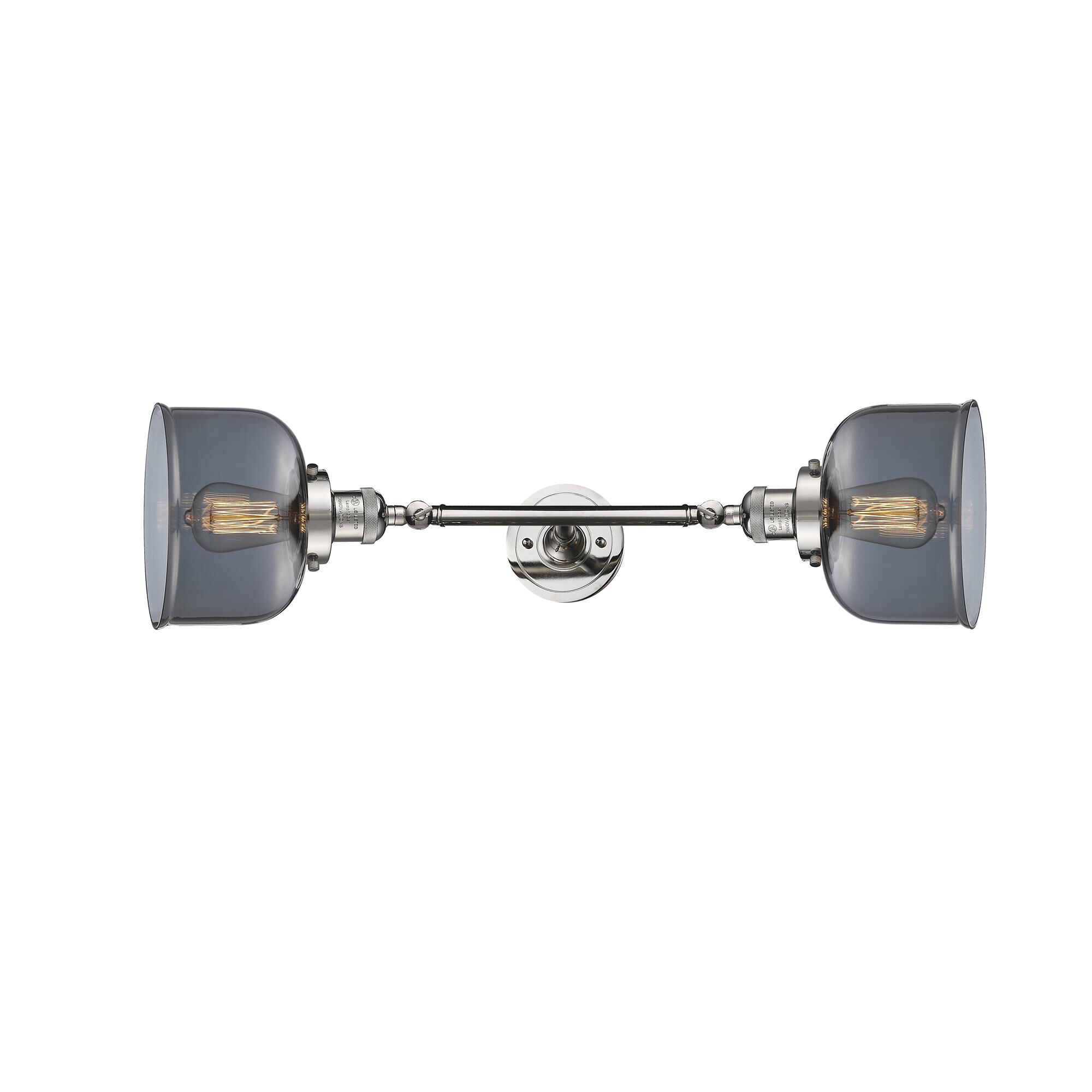 Shown in Polished Nickel finish and Plated Smoked glass
