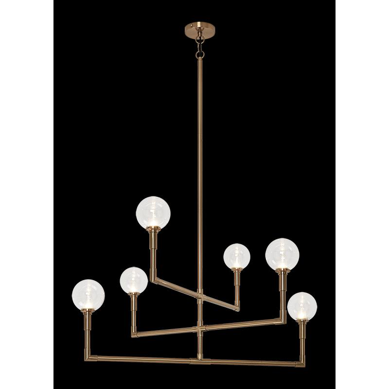 Candlestix 6 Light Chandelier by Matteo Lighting