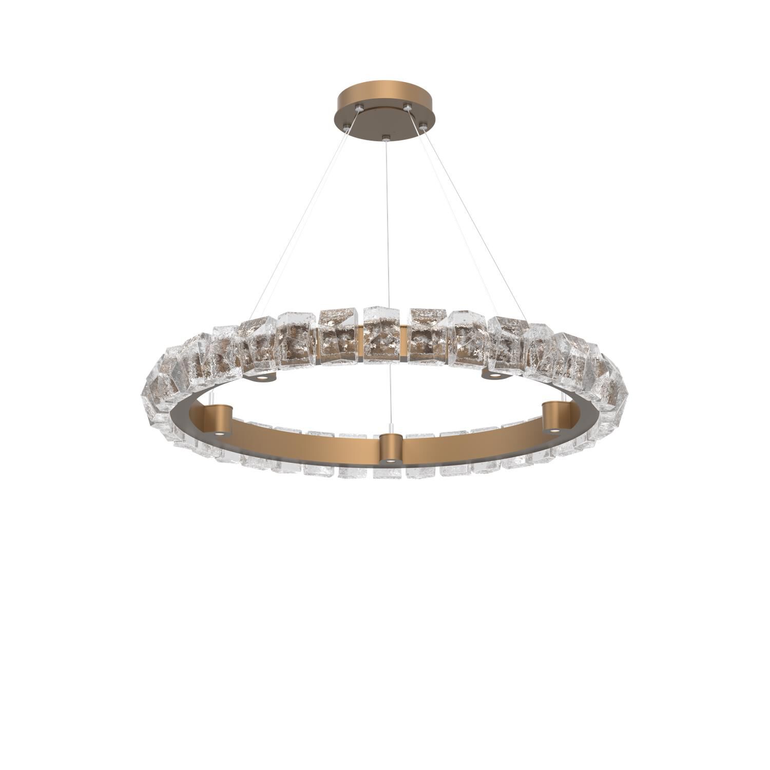 Shown in Novel Brass finish and Clear glass