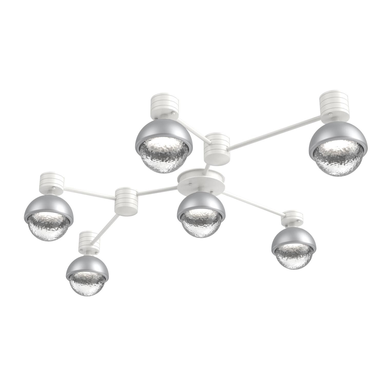 Shown in Salt White finish and Clear glass and Classic Silver accent