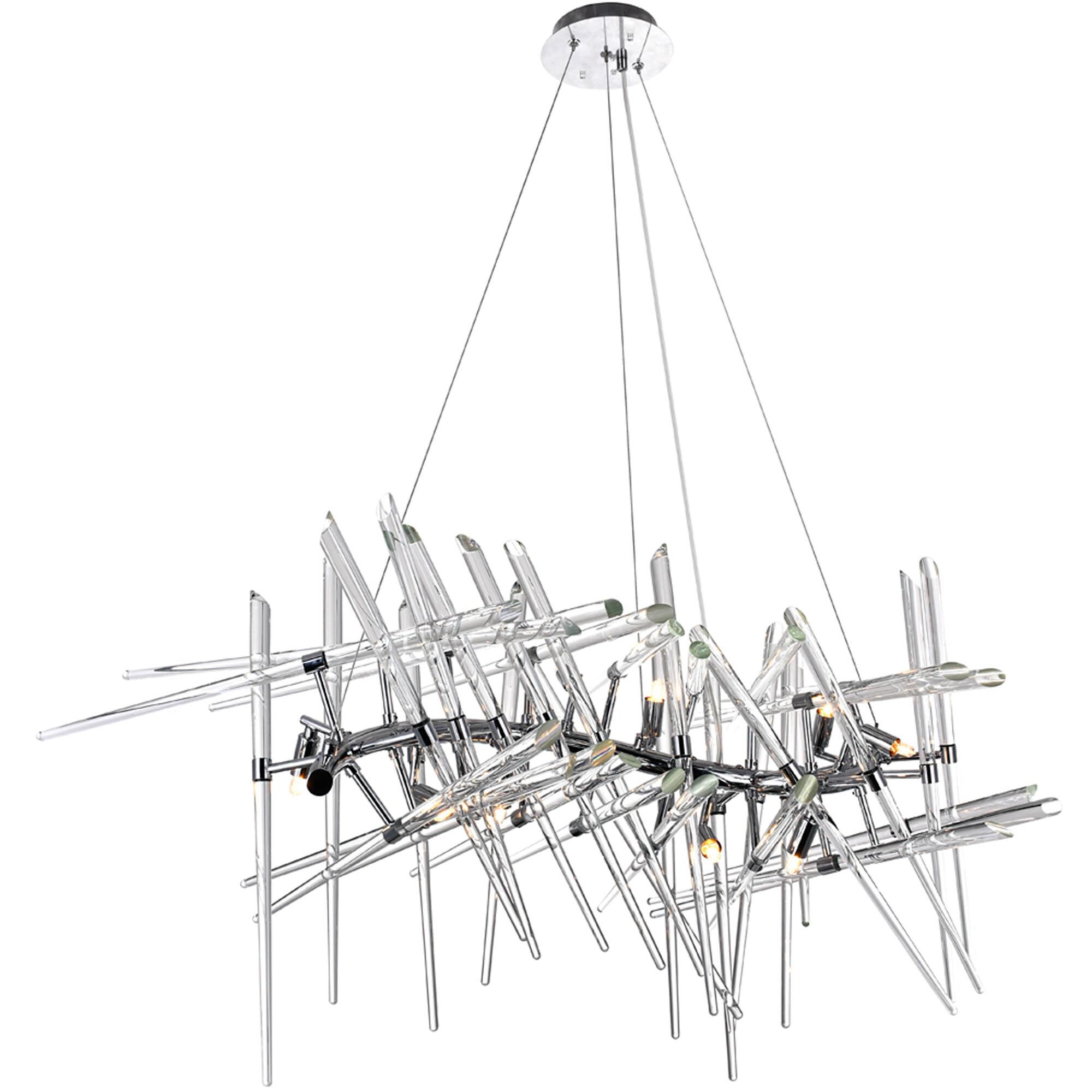 Icicle 39 Inch 10 Light Linear Suspension Light by CWI Lighting