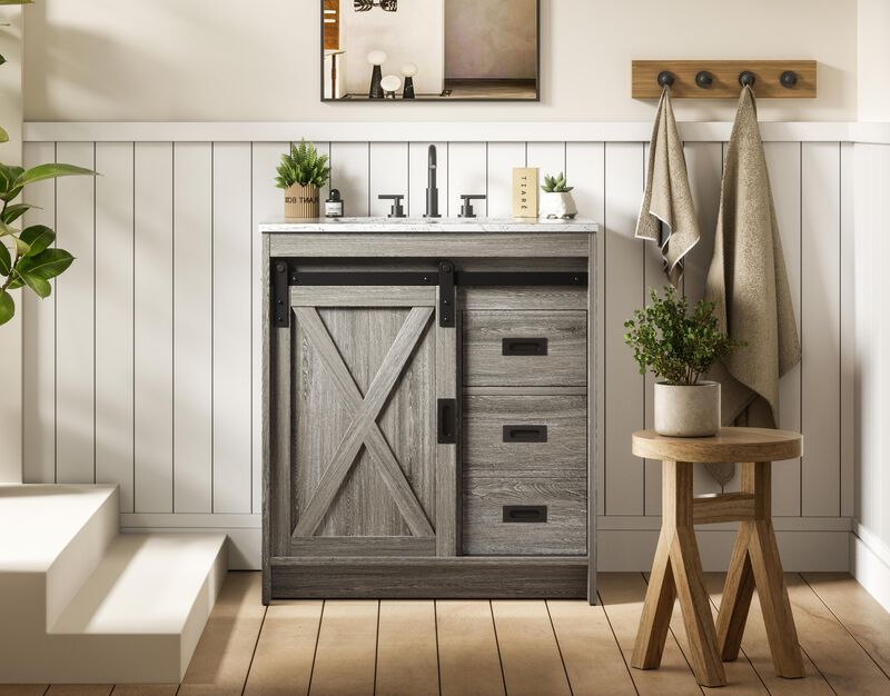 Austin 30 Inch Bath Vanity Cabinet by Elegant Decor