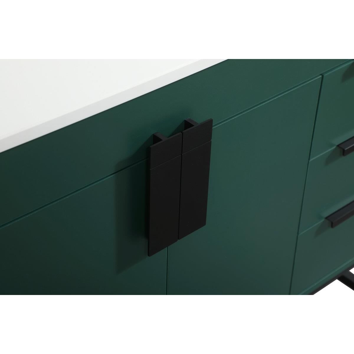 Shown in Green finish and Without Backsplash accent