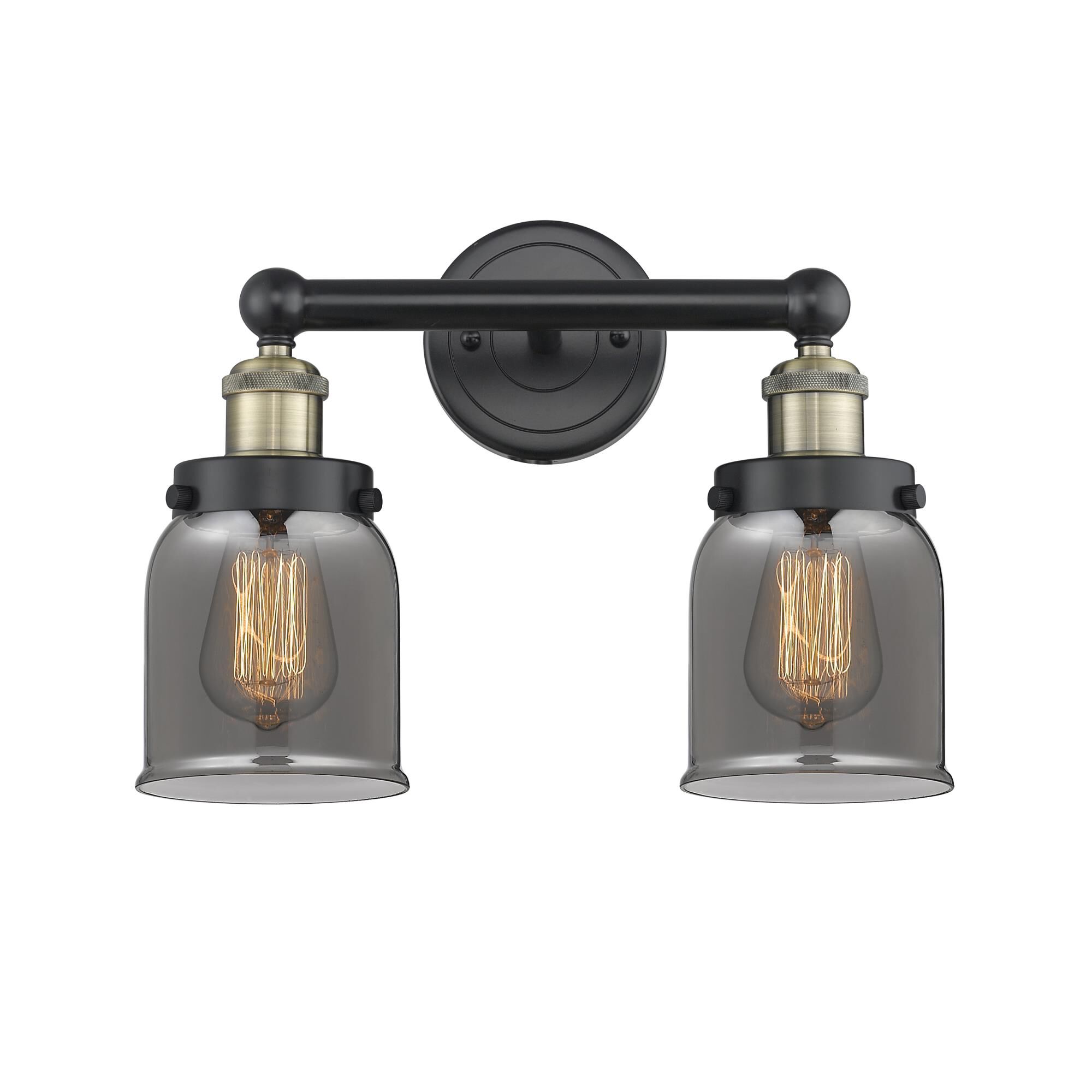 Shown in Black Antique Brass finish and Plated Smoke glass