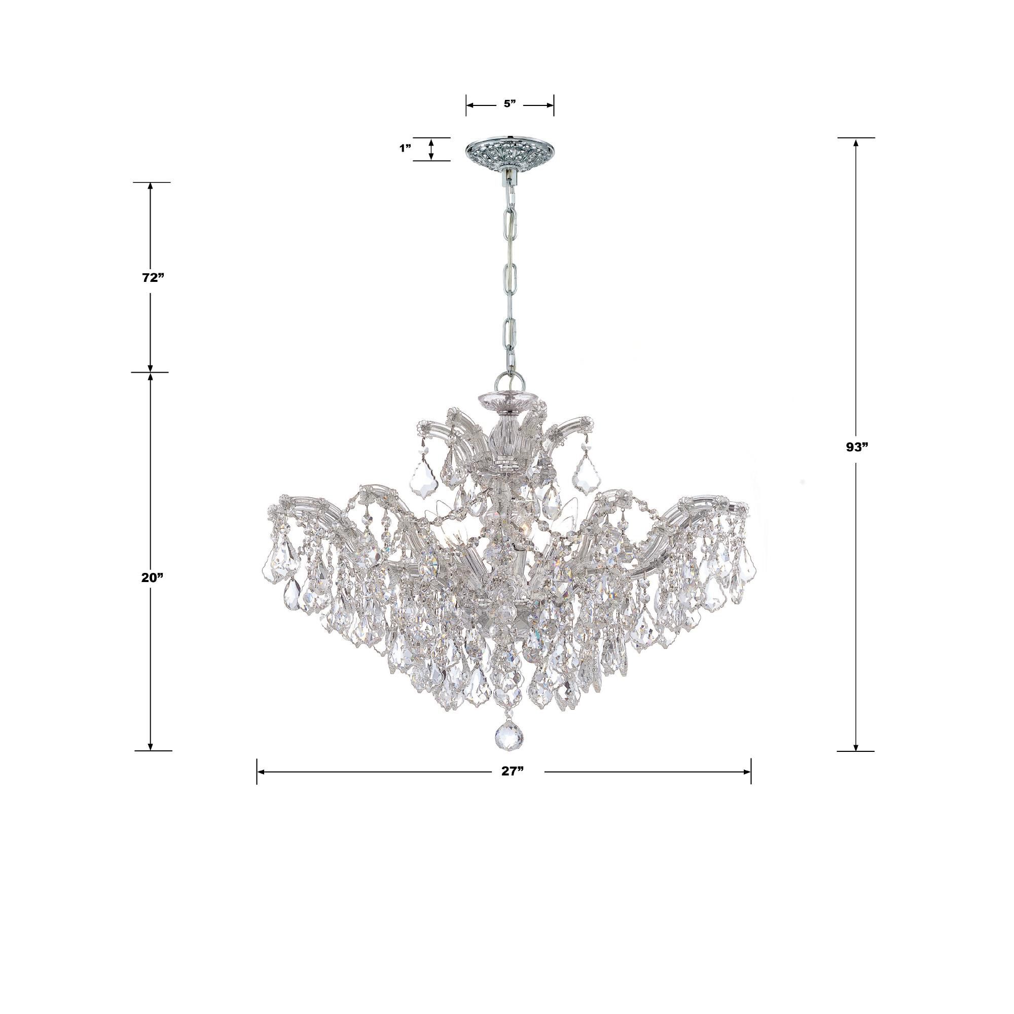 Maria Theresa 27 Inch 6 Light Chandelier by Crystorama
