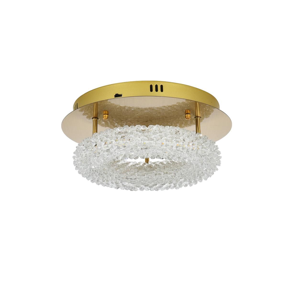 Shown in Satin Gold finish and Clear Royal Cut crystal