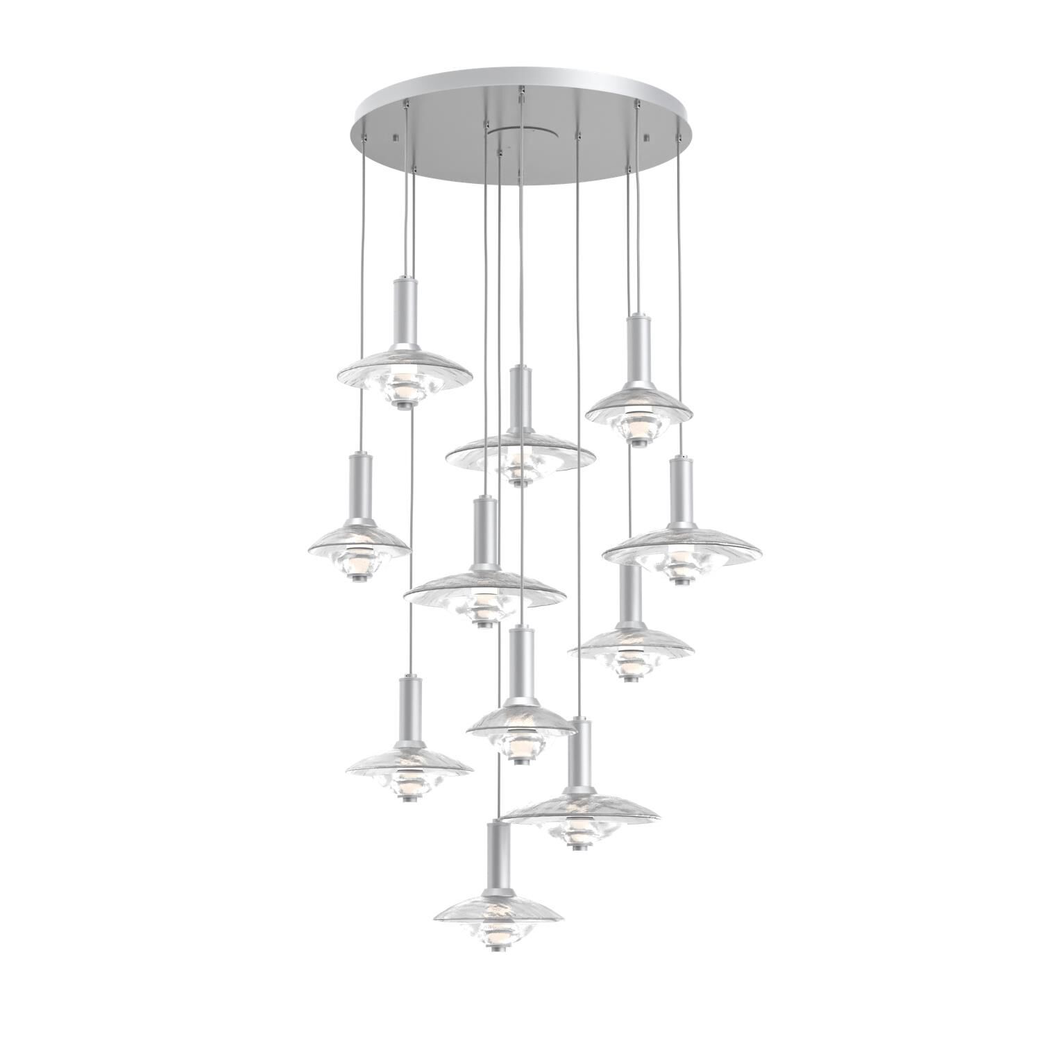 Shown in Classic Silver finish and Clear Granite glass