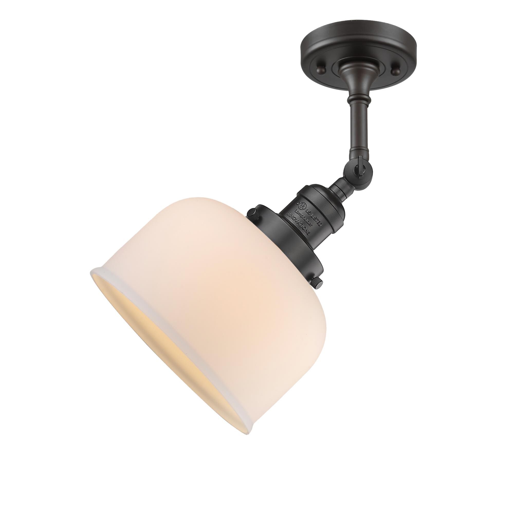 Bruno Marashlian Large Bell 8 Inch 1 Light Semi Flush Mount by Innovations Lighting