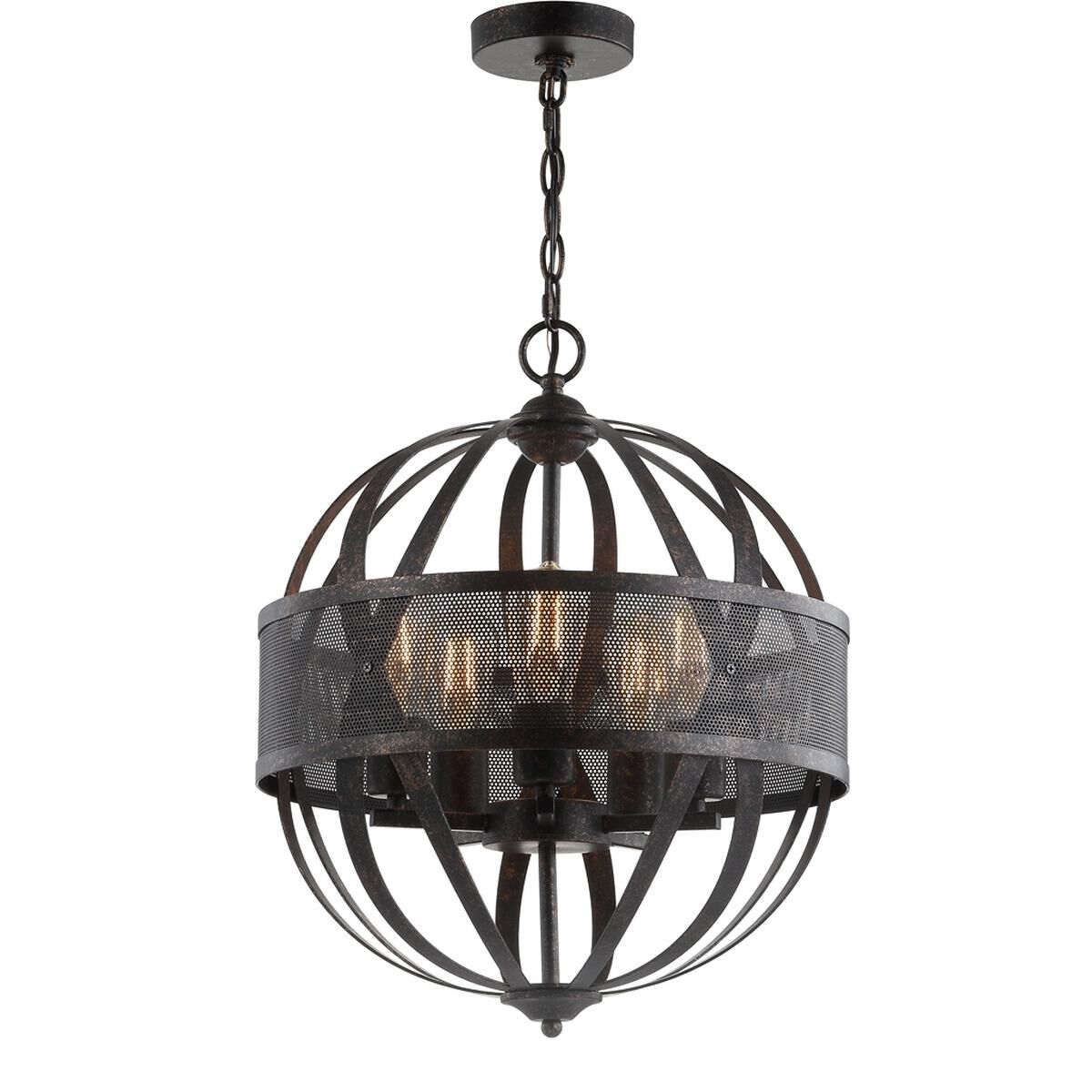 Colby 16 Inch LED Cage Pendant by Safavieh