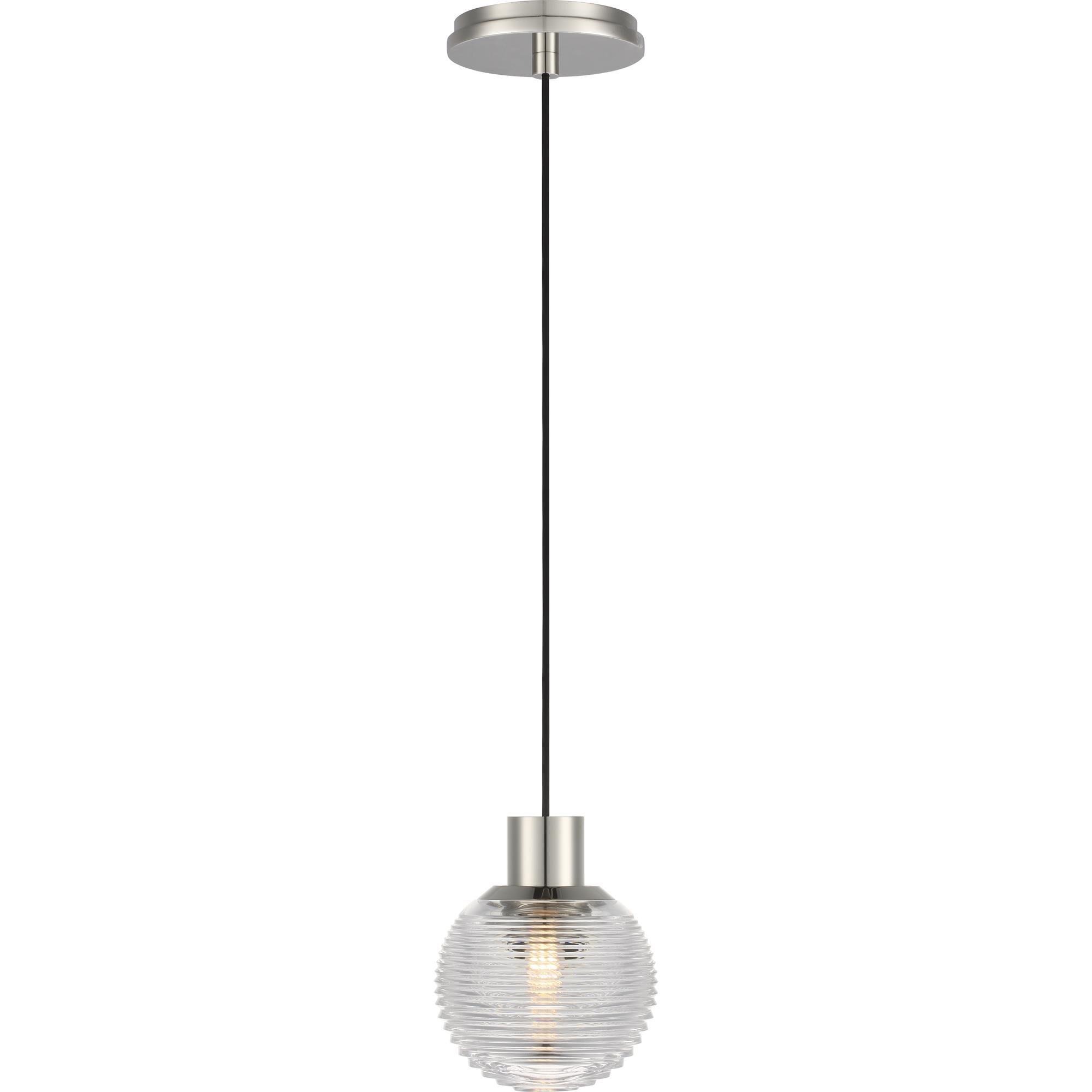 Shown in Polished Nickel finish and Clear crystal