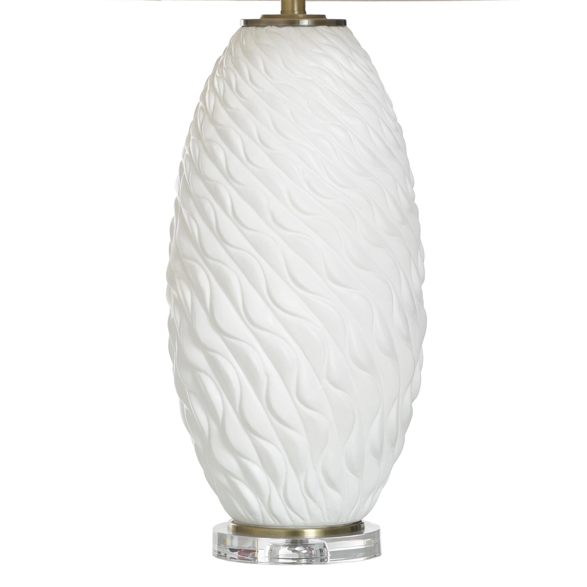 Shown in White finish and Oatmeal shade