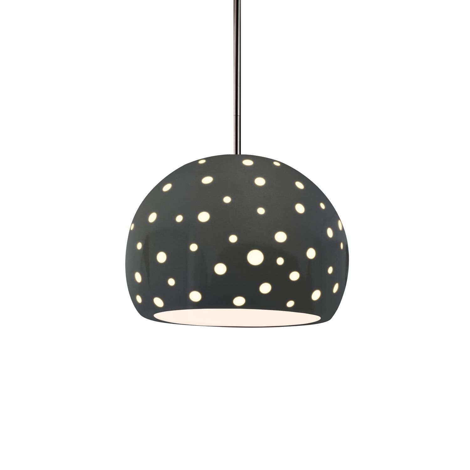 Perforated Globe 10 Inch Large Pendant by Justice Design Group