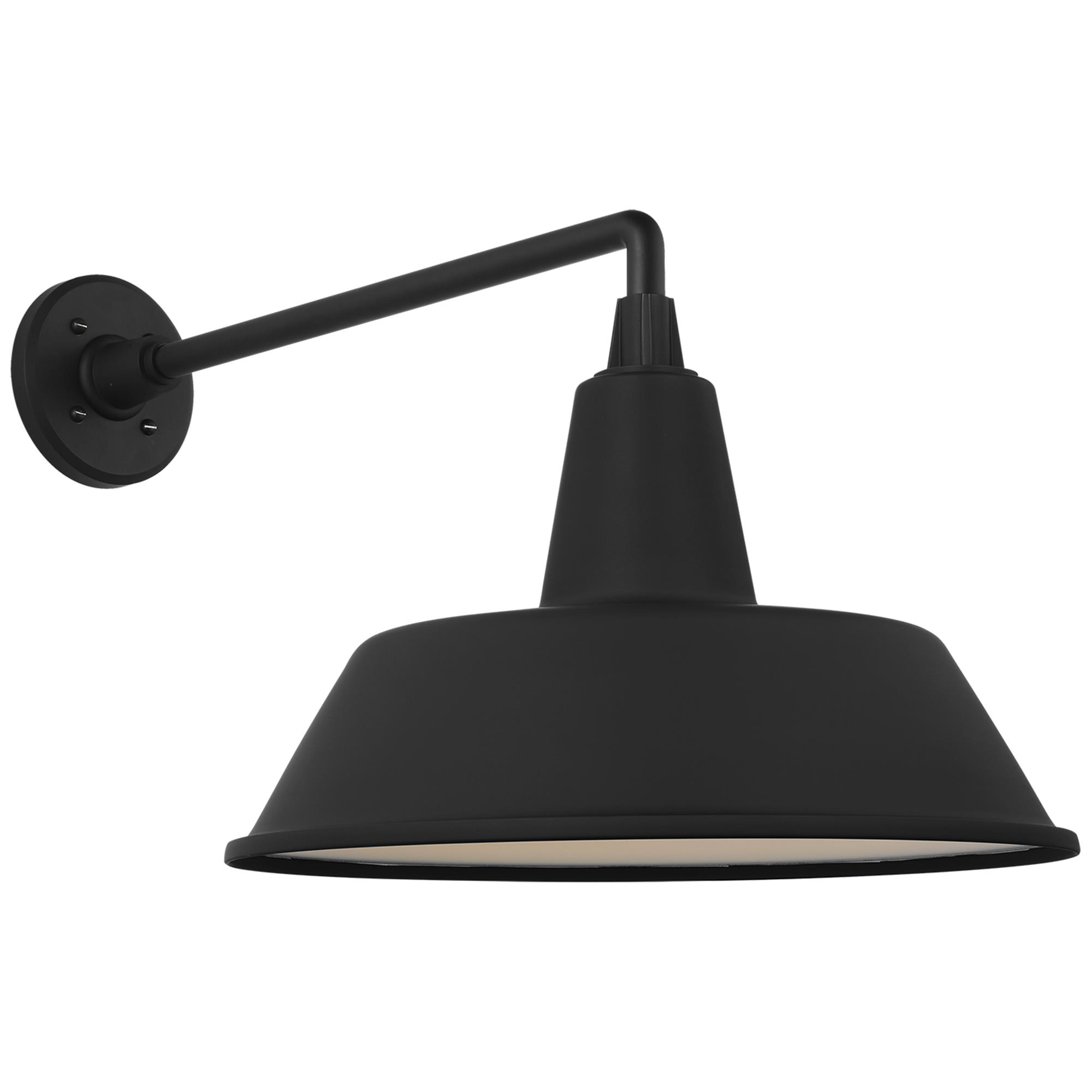 Shown in Matte Black finish and Black shade