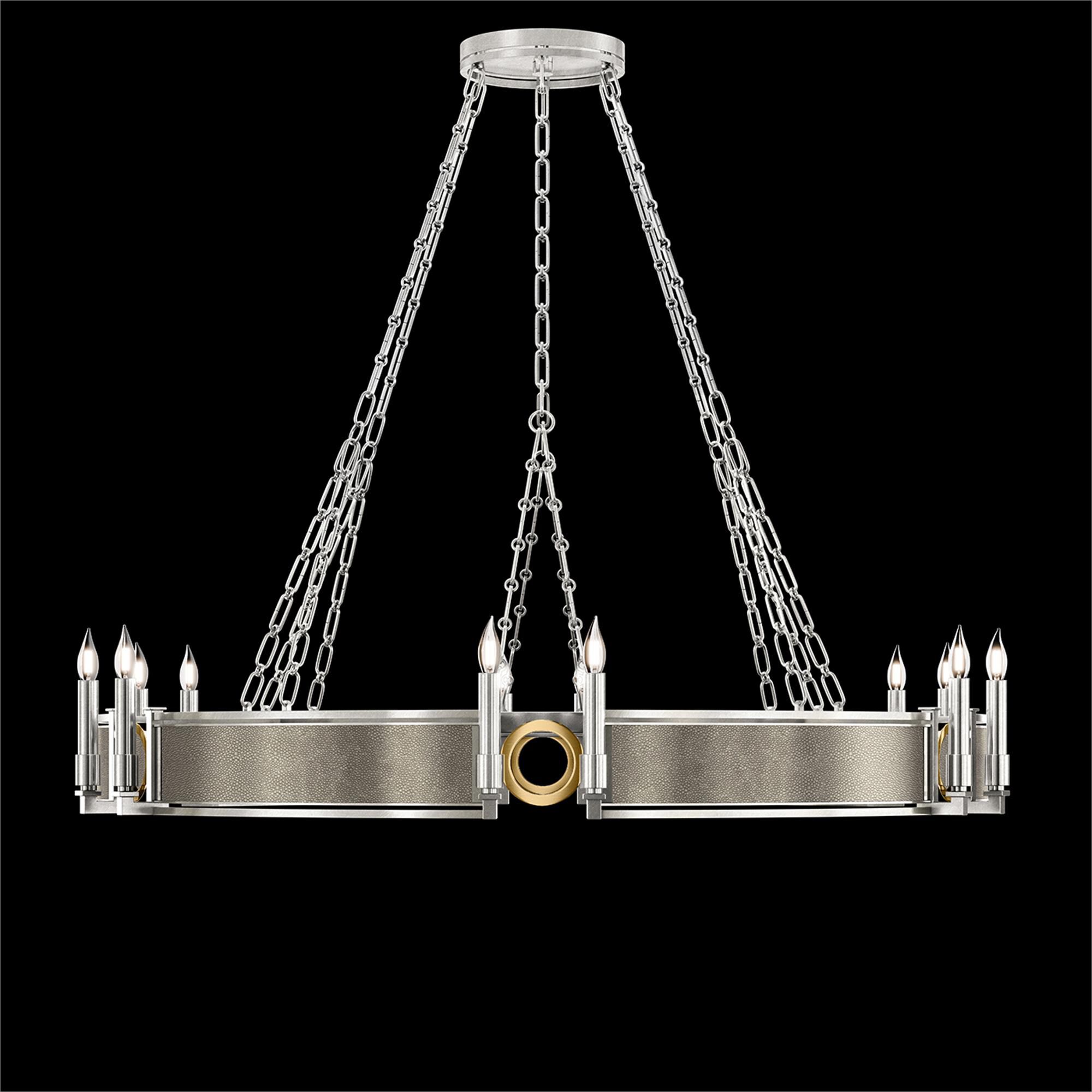 Shown in Silver Leaf and Brass  finish and Coco accent