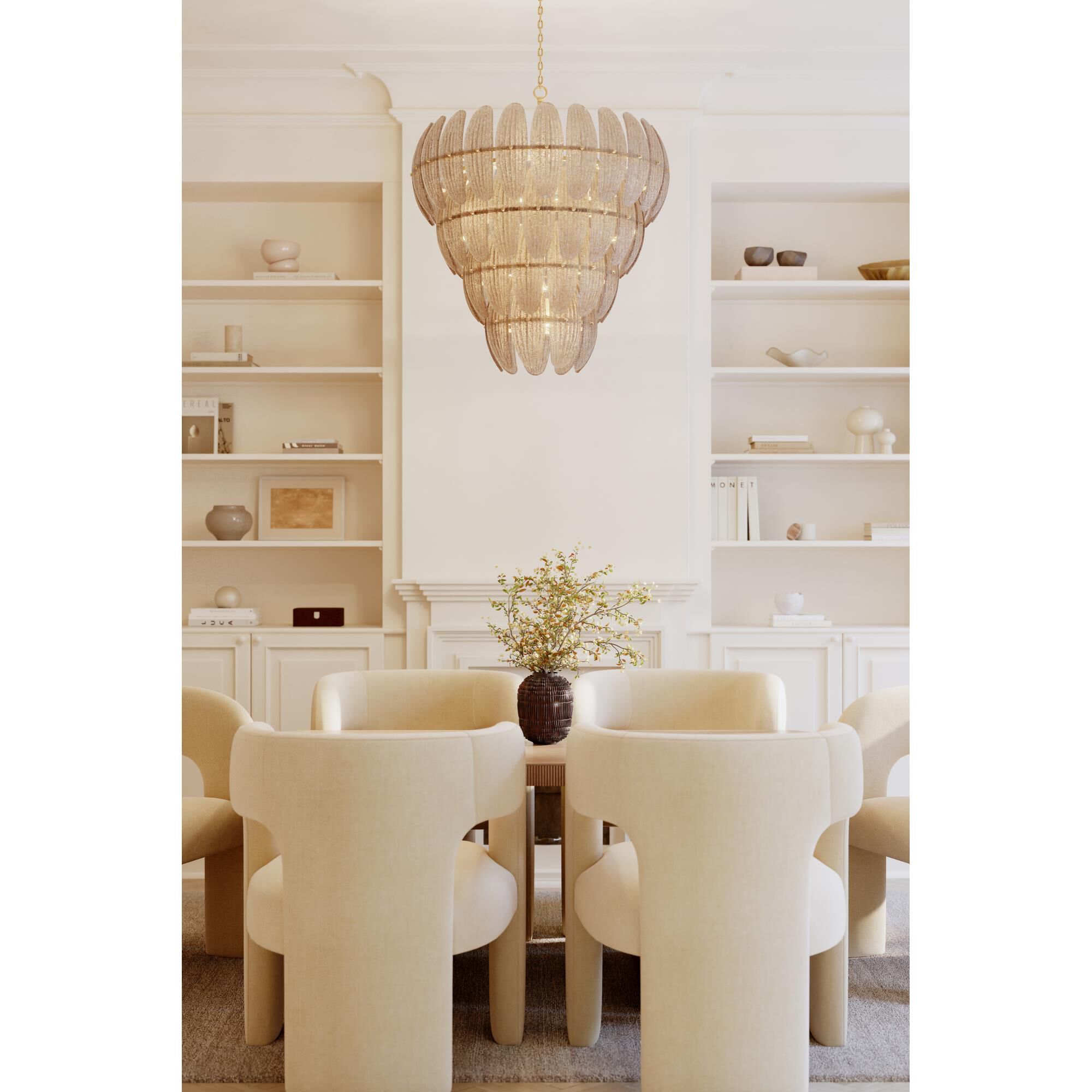 Shown in Legacy Brass finish and Grey Textured shade