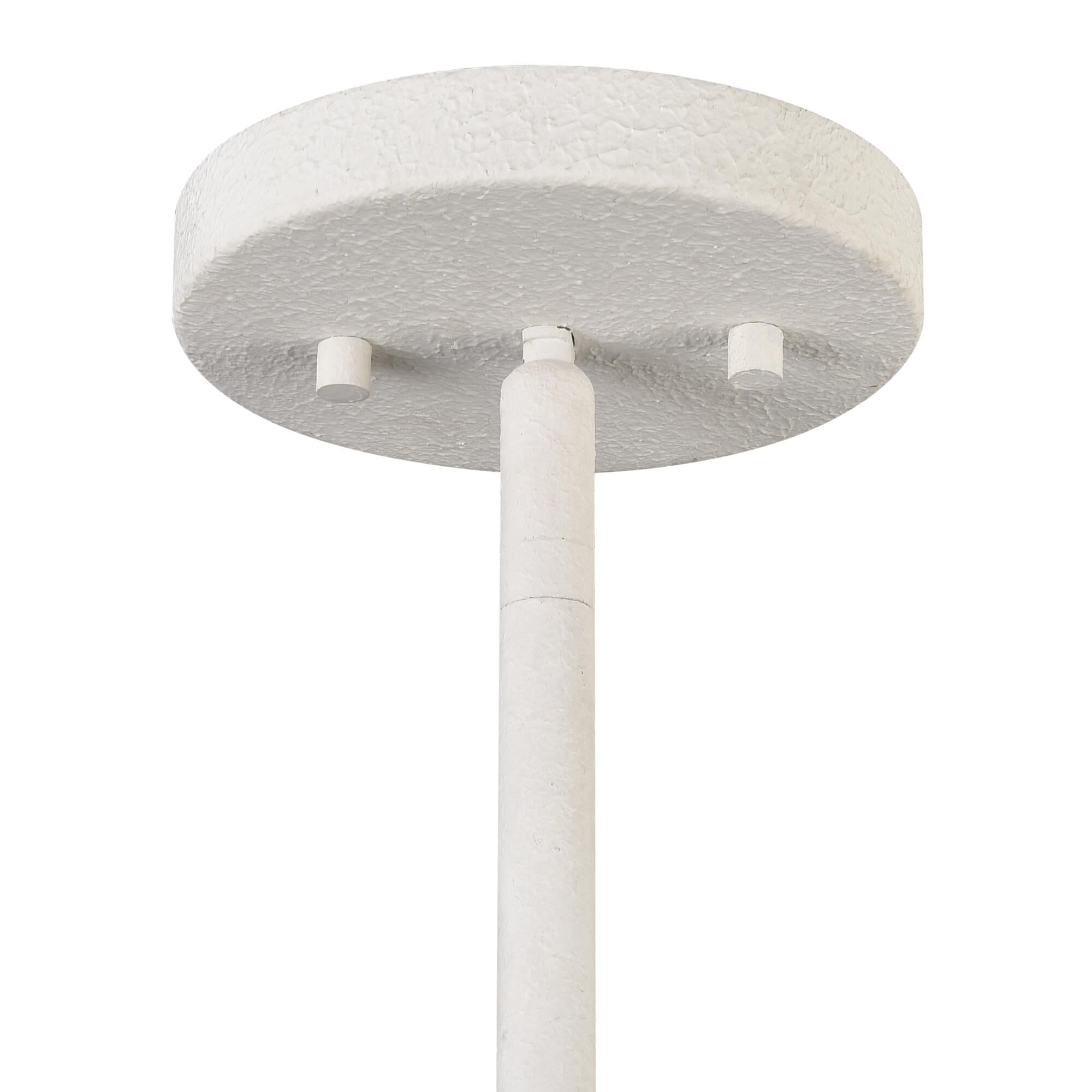 Shown in White Coral finish and Off White Paper Rope Shade glass and Off White Paper Rope shade