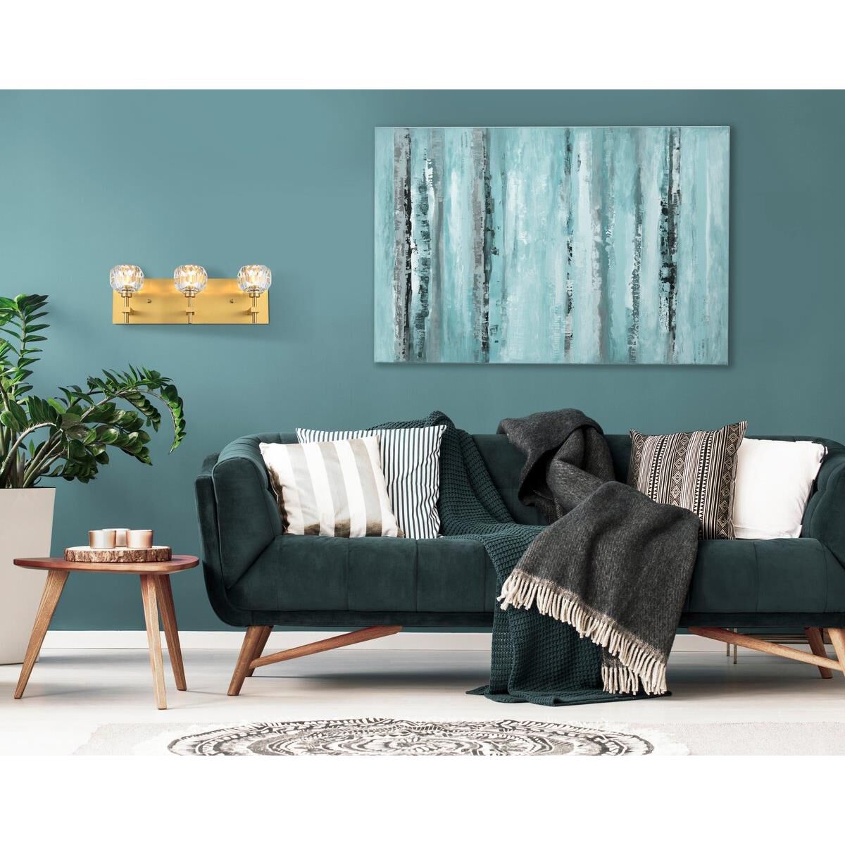 Shown in Gold  finish and RC Clear crystal and Clear glass