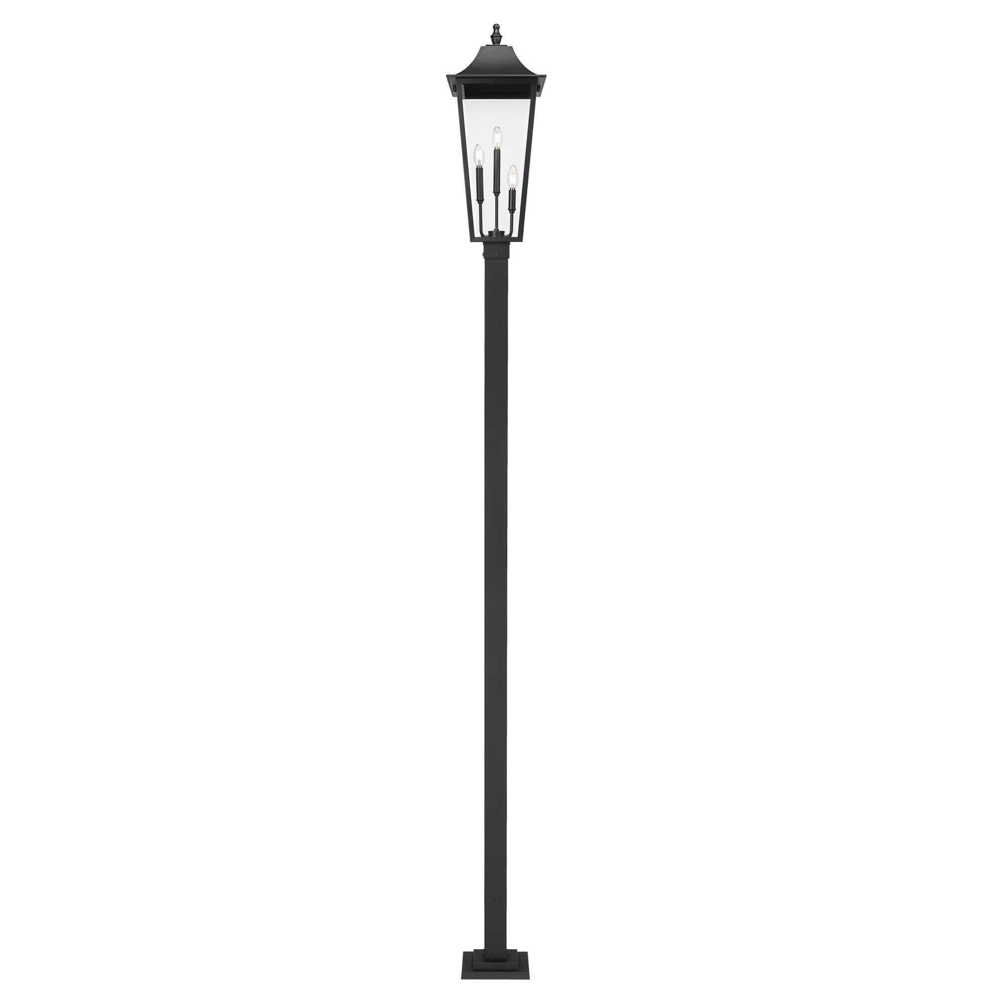 Shown in Black finish and Clear Beveled glass and Clear Beveled shade
