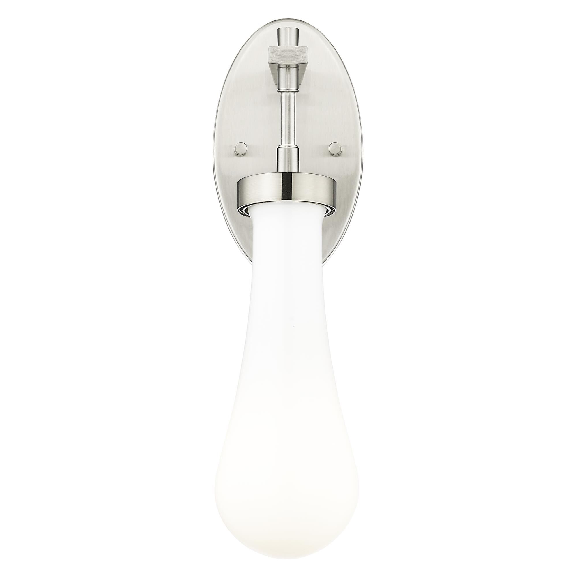 Shown in Satin Nickel finish and Gloss White glass