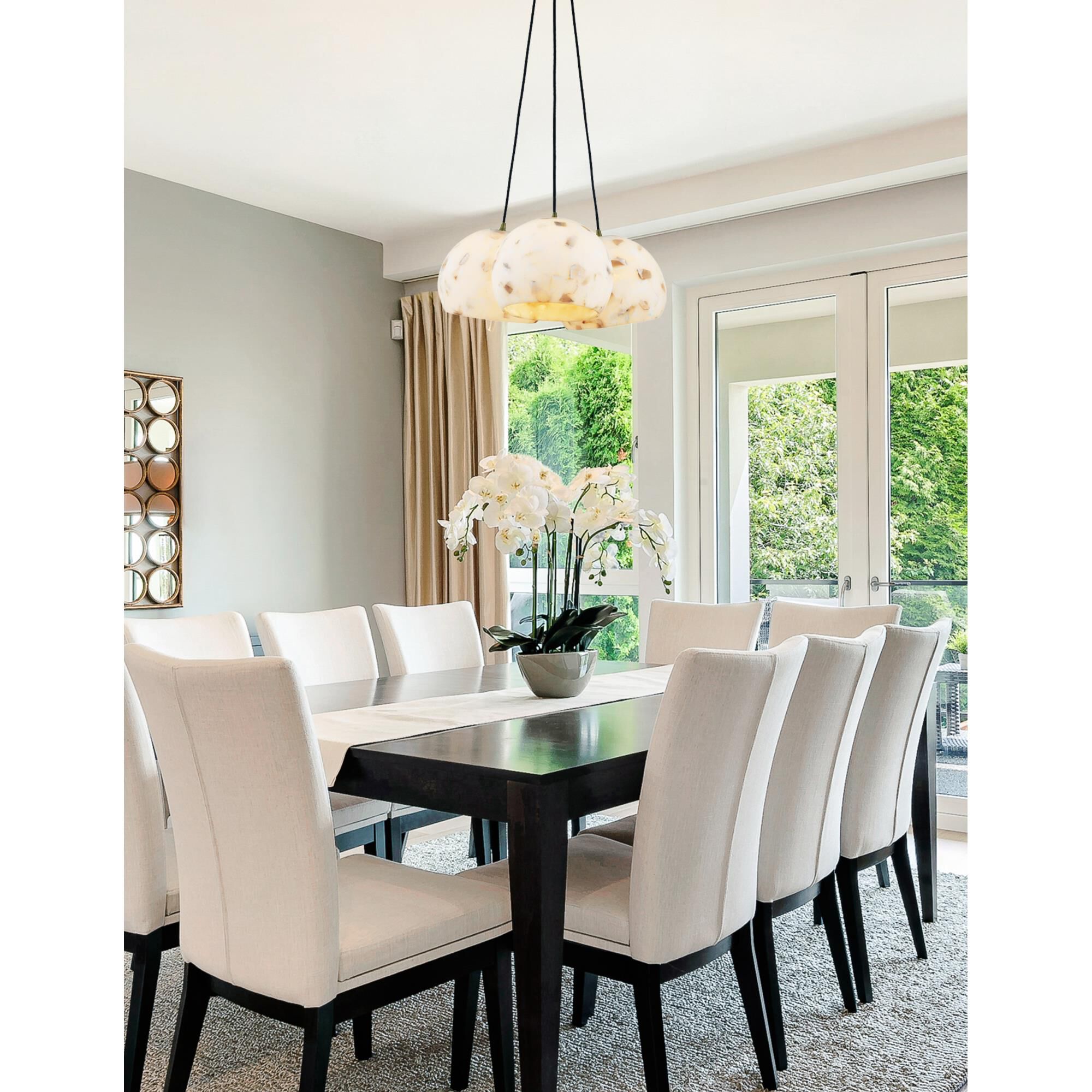 Alabaster Rocks! - Globe 22 Inch Large Pendant by Justice Design Group