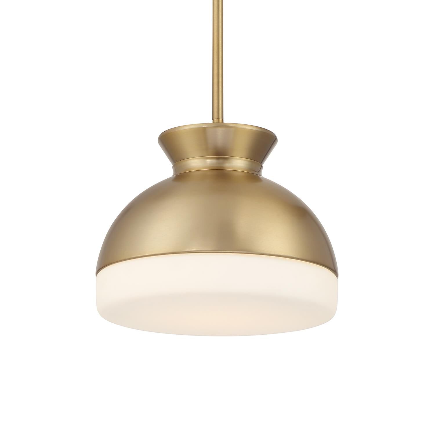 Shown in Vibrant Gold finish and White glass