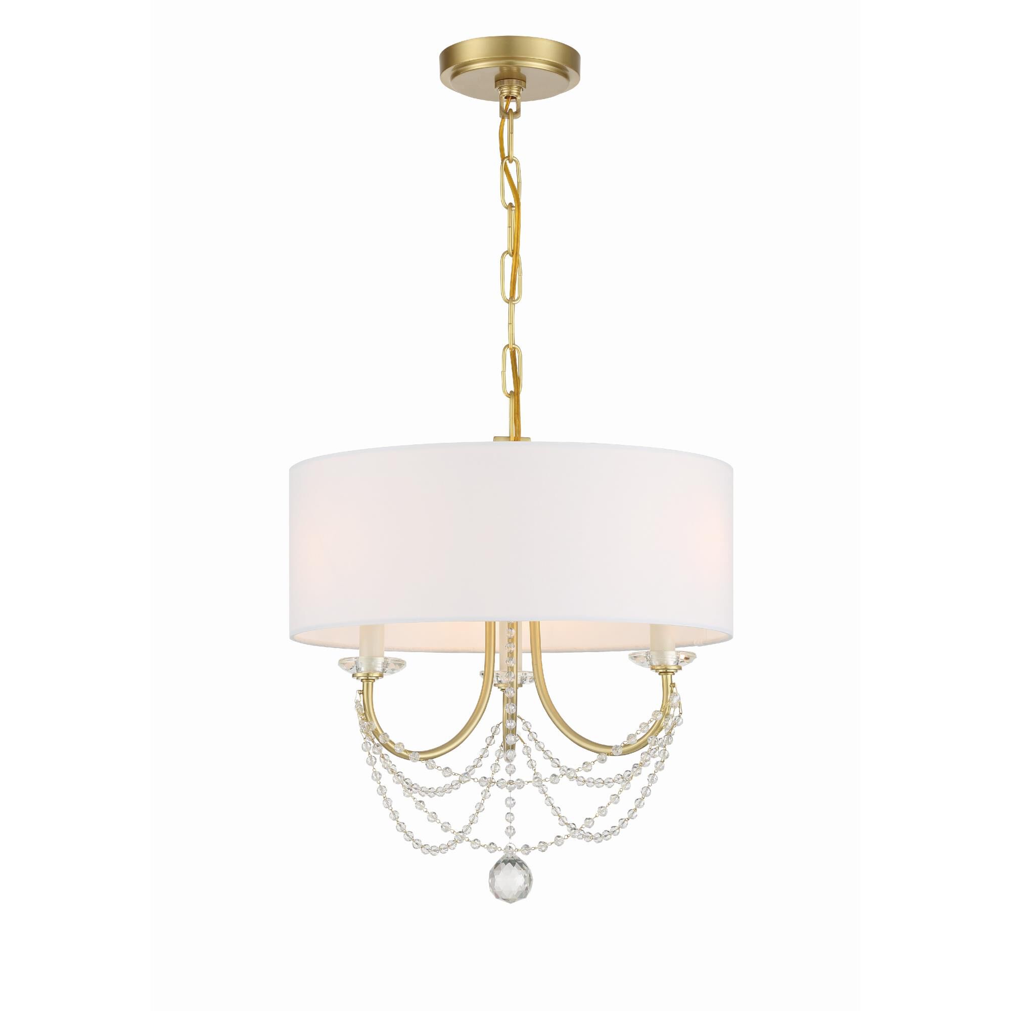 Delilah 15 Inch 3 Light Mini Chandelier by Crystorama
