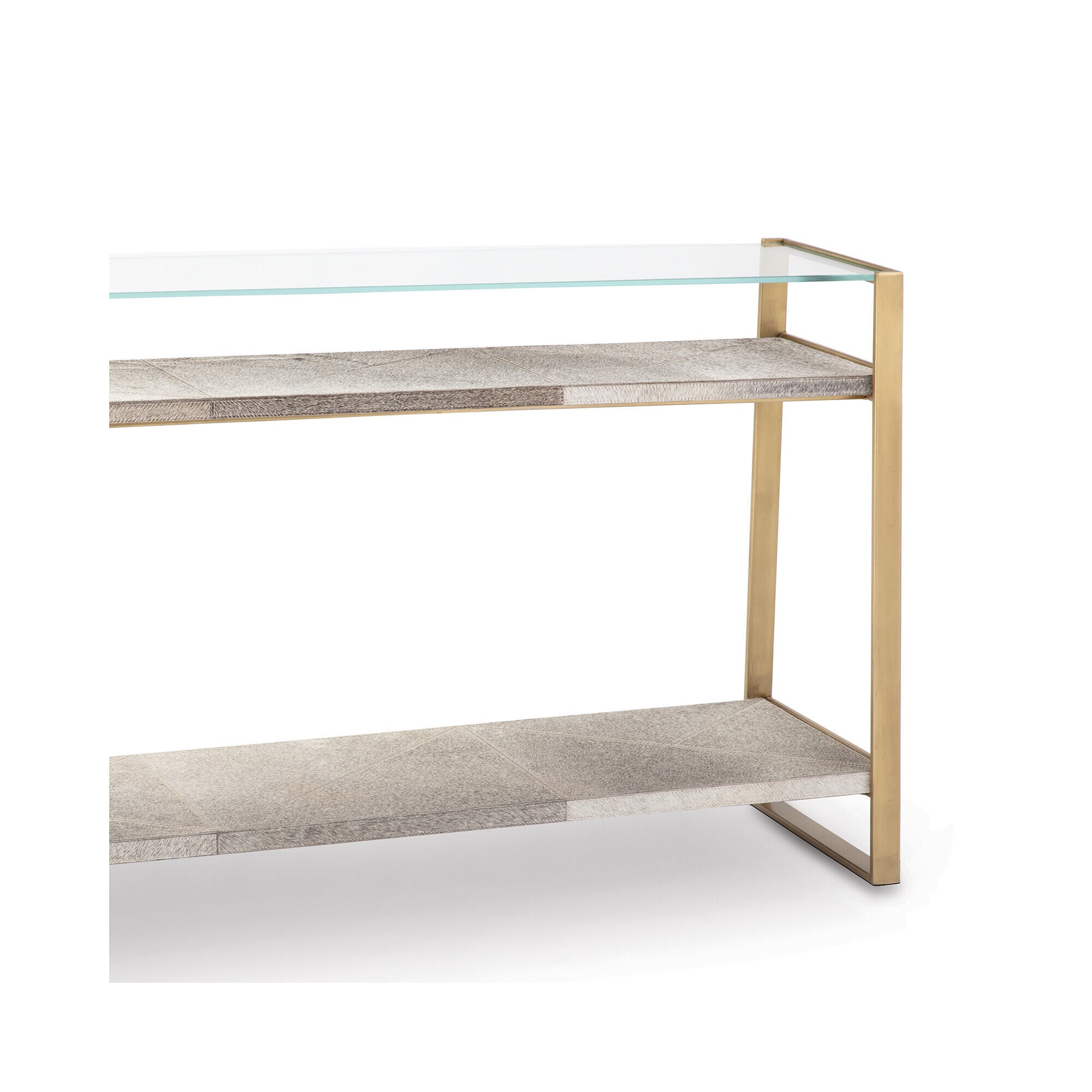 Shown in Brass finish and - None - shade
