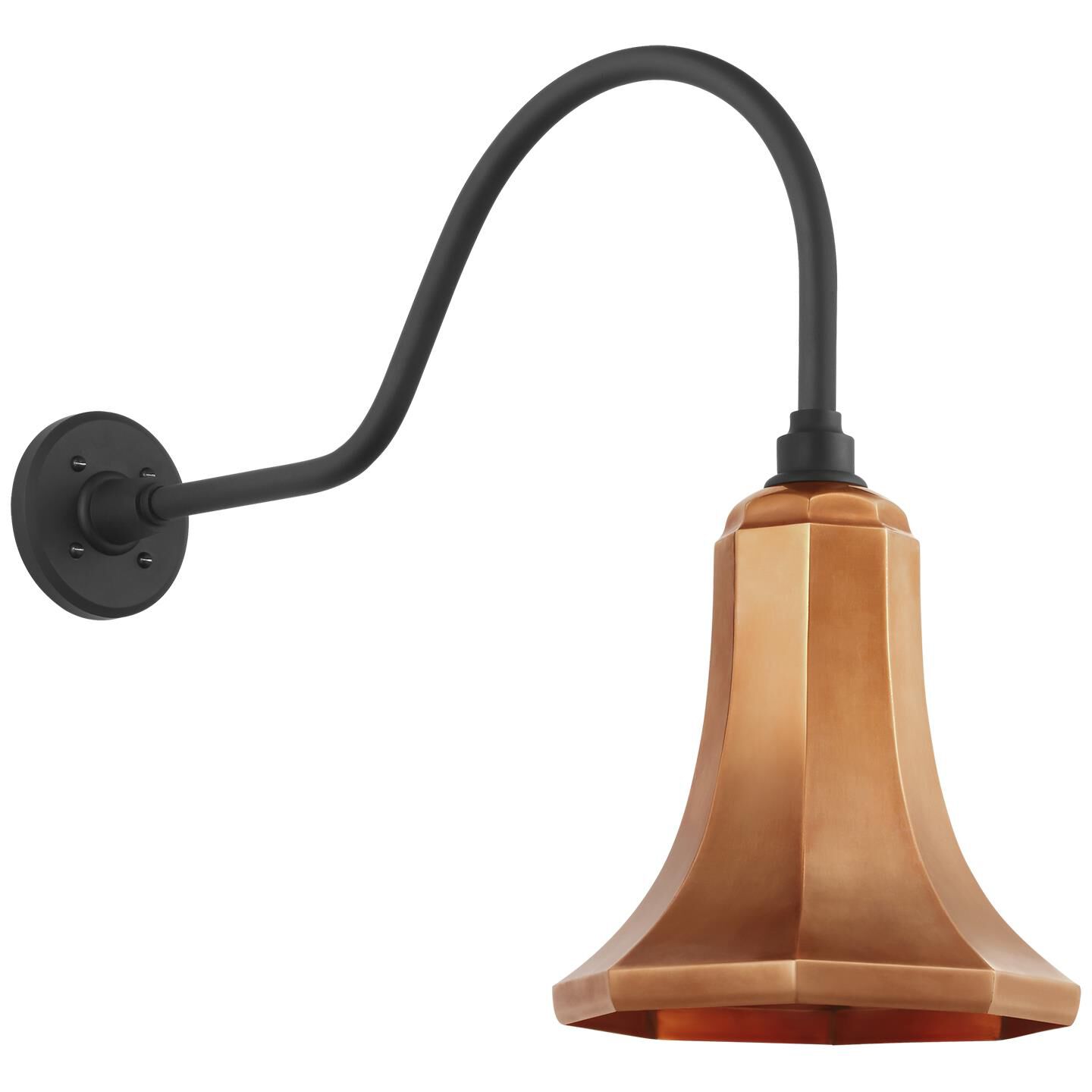 Shown in Matte Black finish and Copper shade