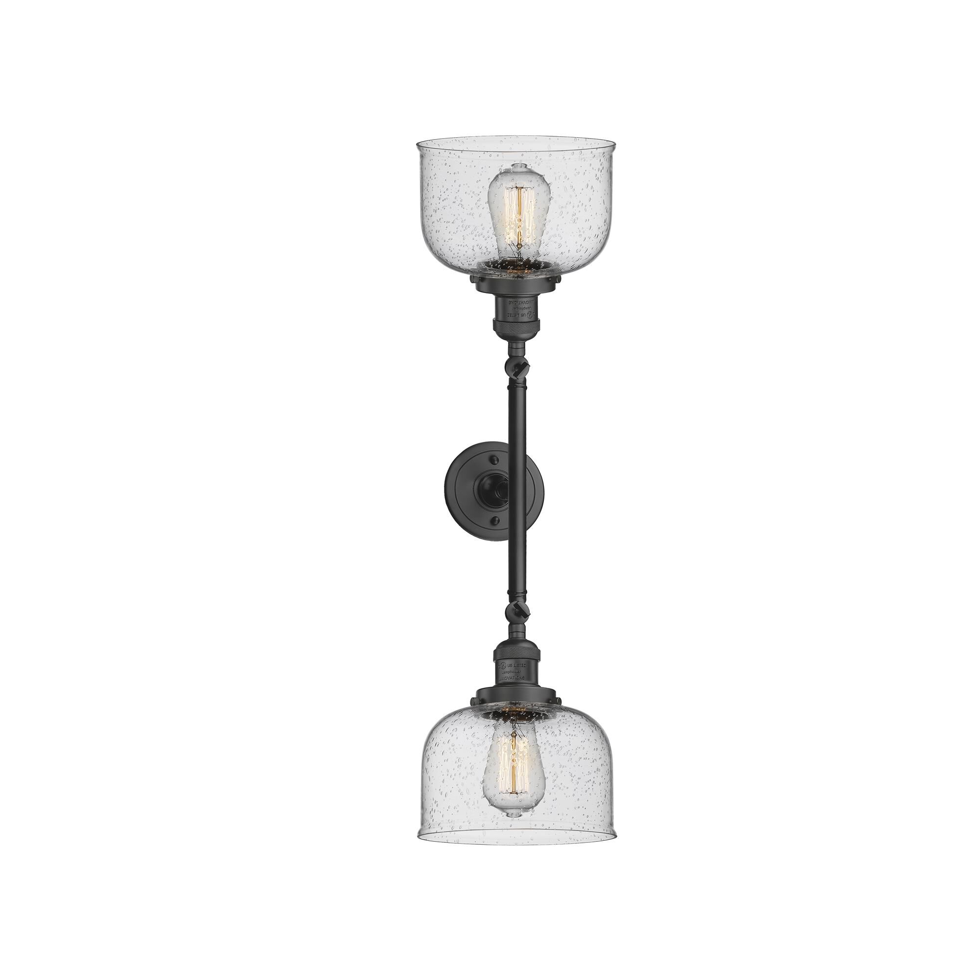 Shown in Oil Rubbed Bronze finish and Seedy glass