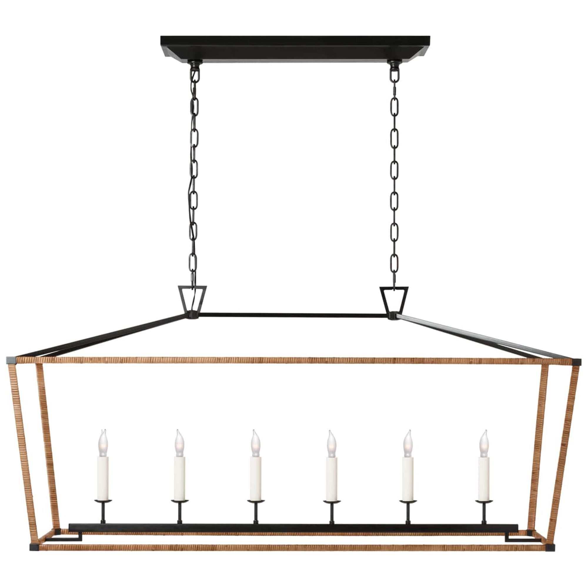 Shown in Aged Iron and Natural Rattan finish