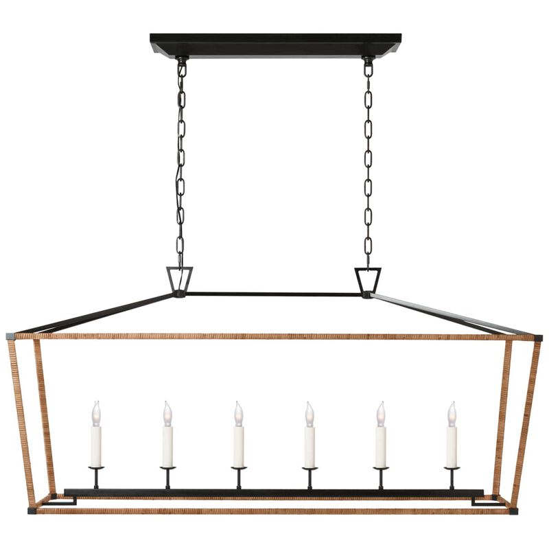 Chapman & Myers Darlana Wrapped 54 Inch Linear Suspension Light by Visual Comfort Signature Collection