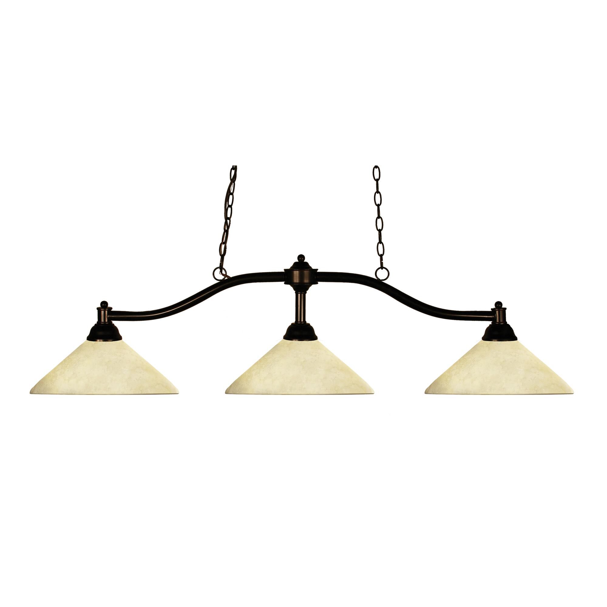 Shown in Bronze finish and Glass shade