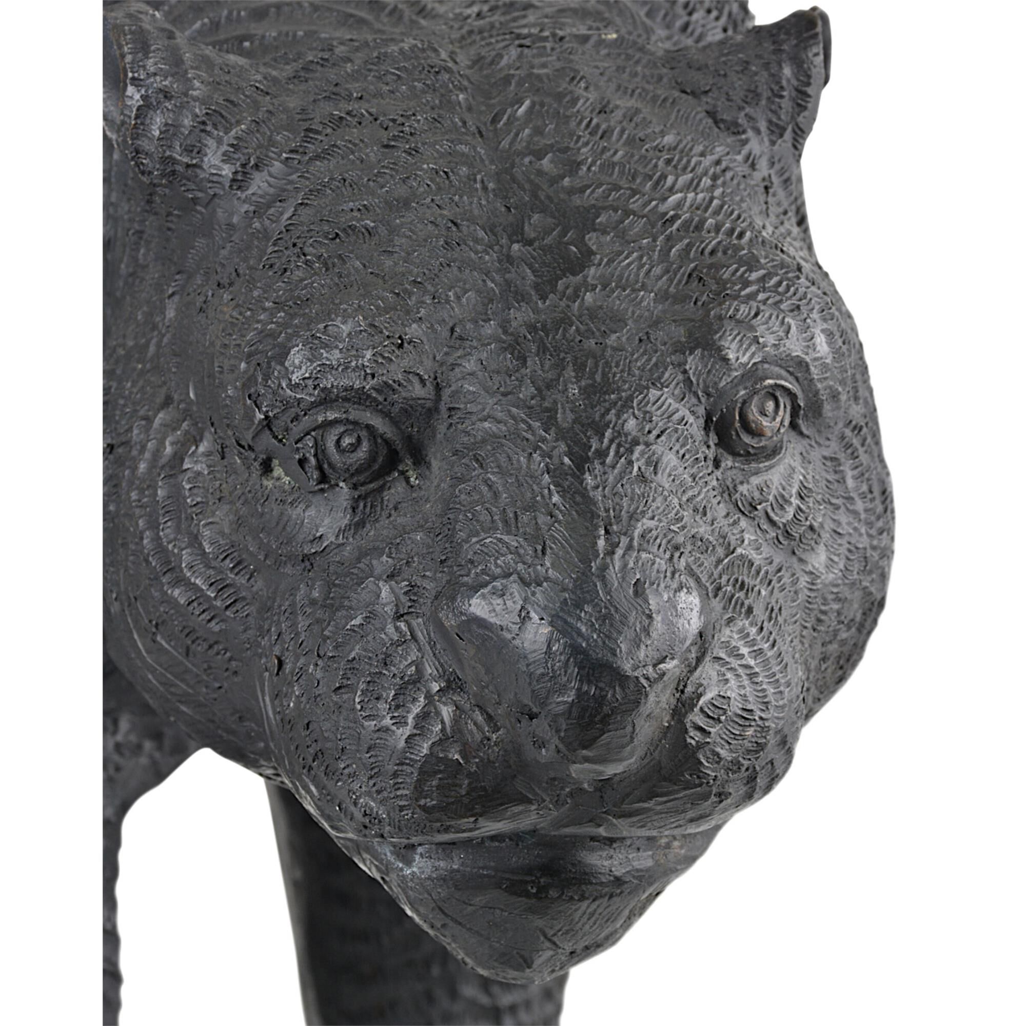 Standing Black Panther Sculpture,