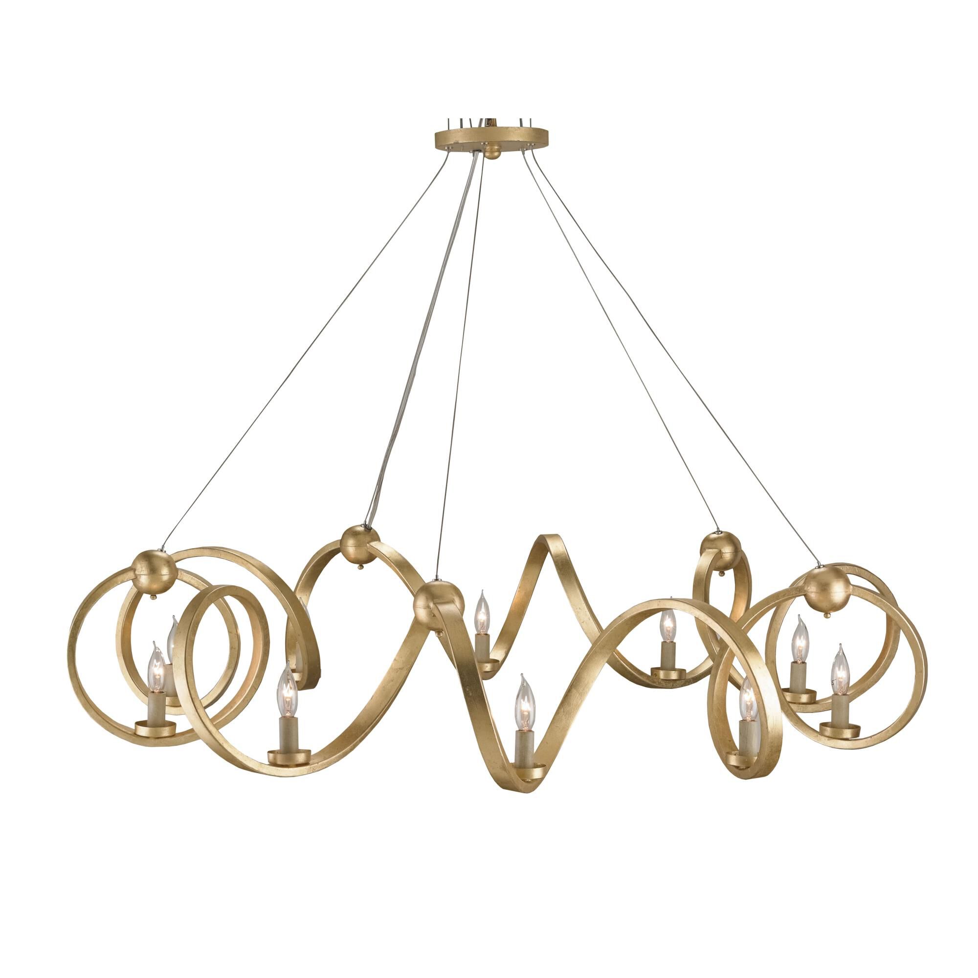 Ringmaster 46 Inch 10 Light Chandelier by Currey and Company
