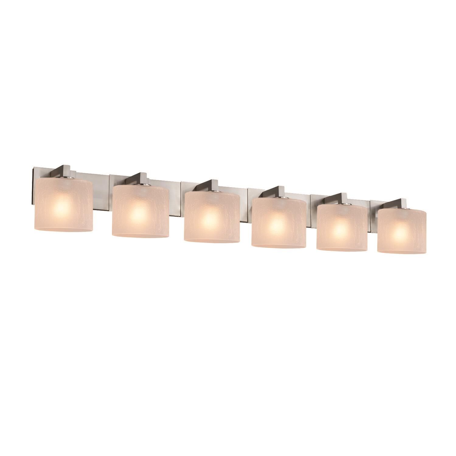 Fusion 55 Inch 6 Light Bath Vanity Light by Justice Design Group