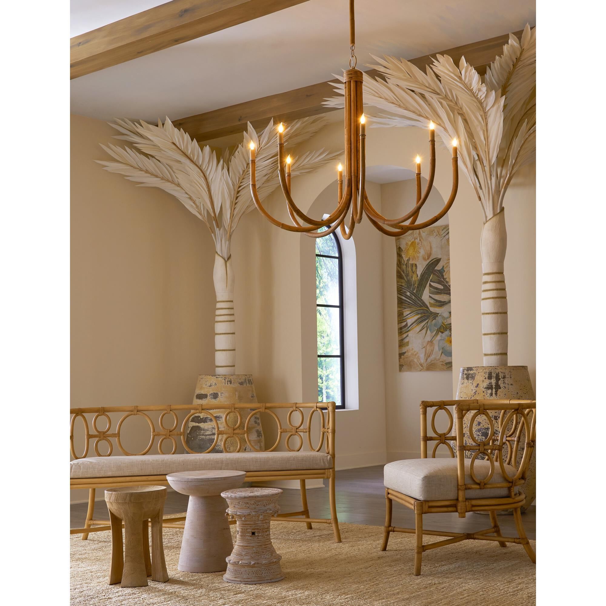 Samsara 42 Inch 8 Light Chandelier by Currey and Company