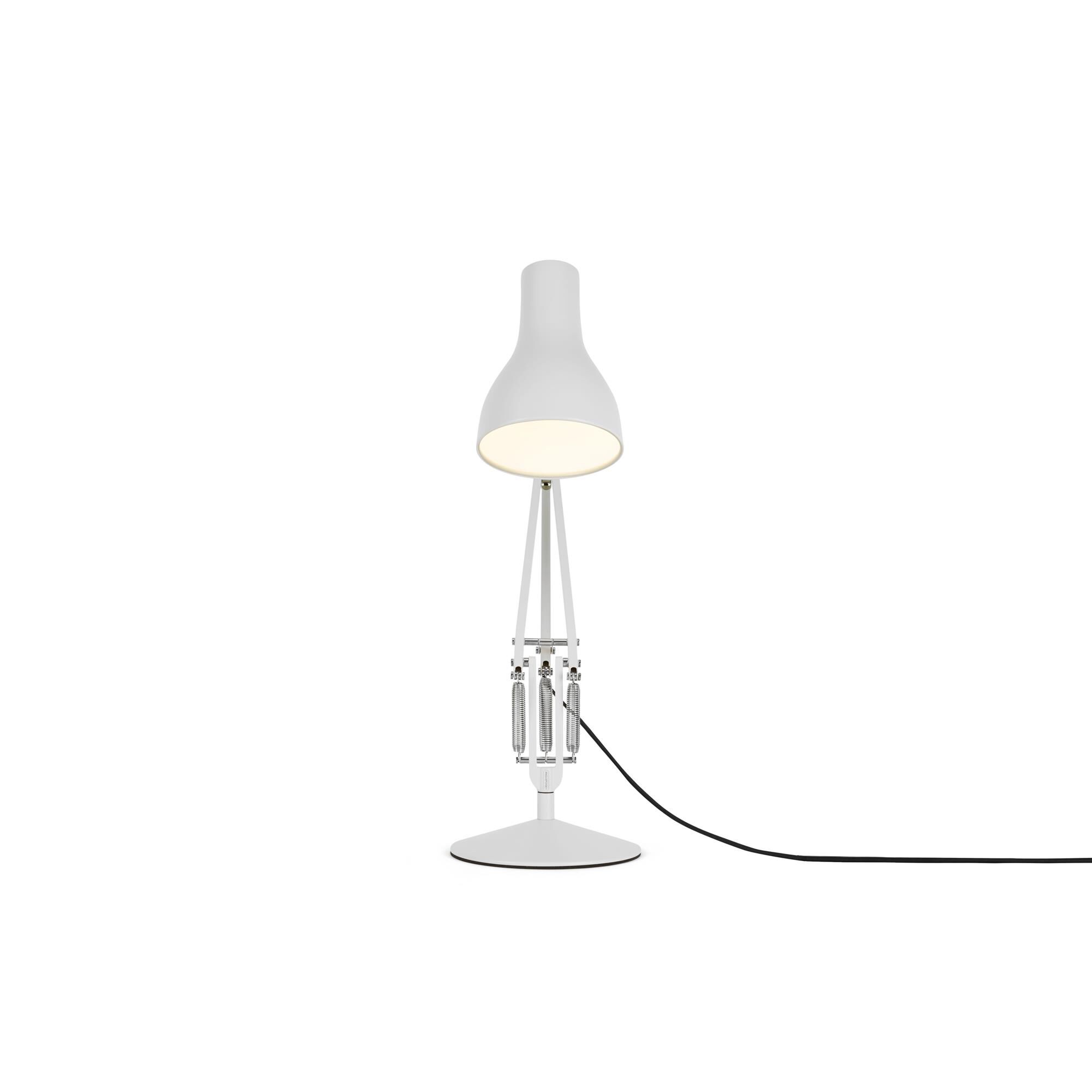 Shown in Alpine White finish and Aluminum shade