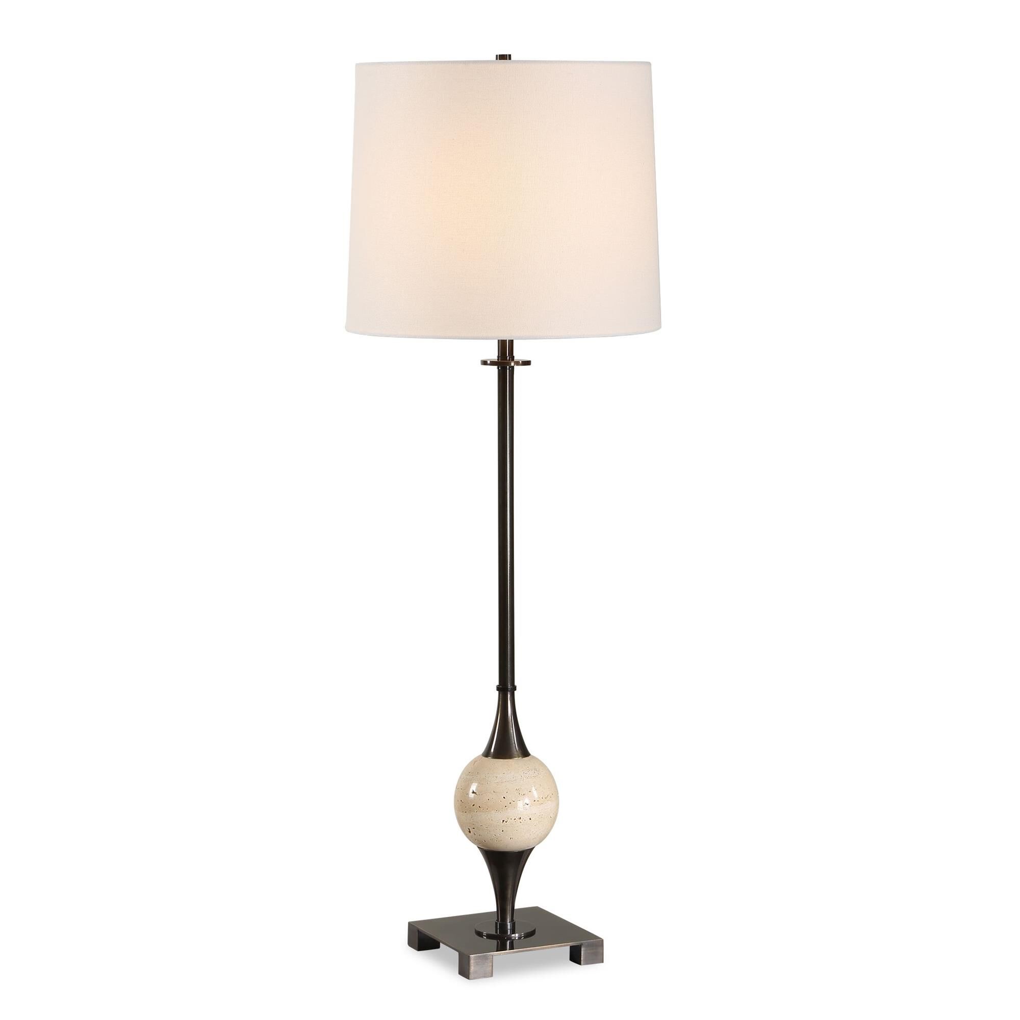 Shown in Bronze finish and Bell Drum Hardback shade