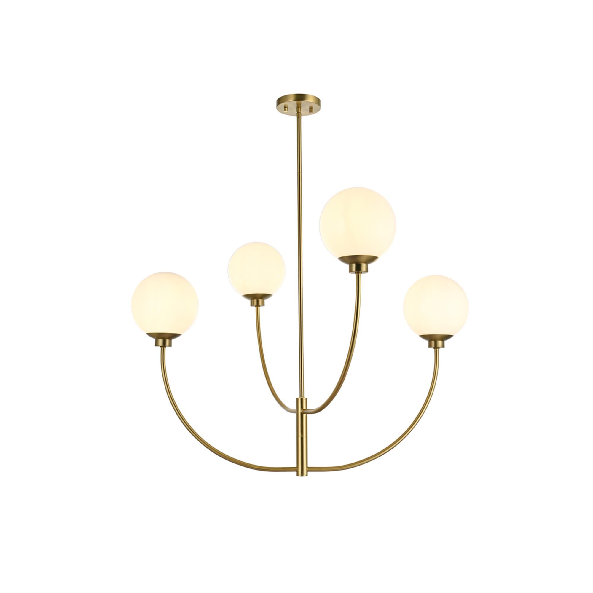 Nyomi 36 Inch 4 Light Chandelier by Elegant Lighting