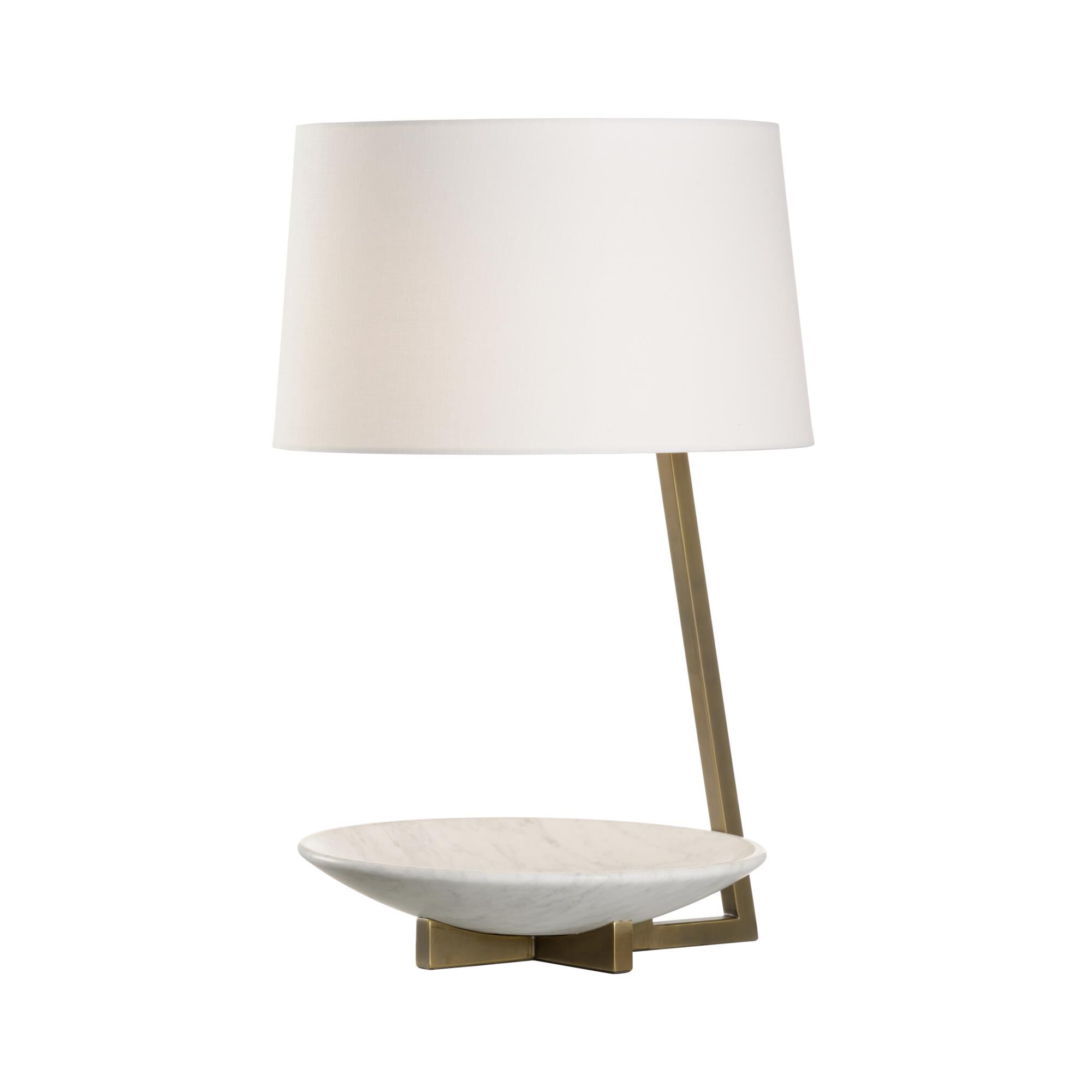 Shown in White and Cream finish and Linen shade
