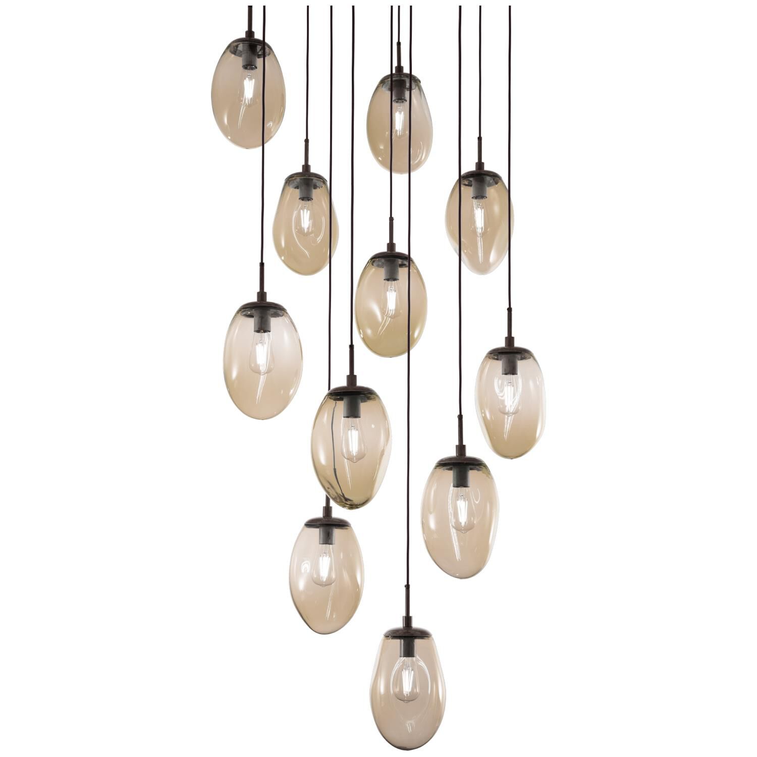 Shown in Flat Bronze finish and Blown Bronze glass