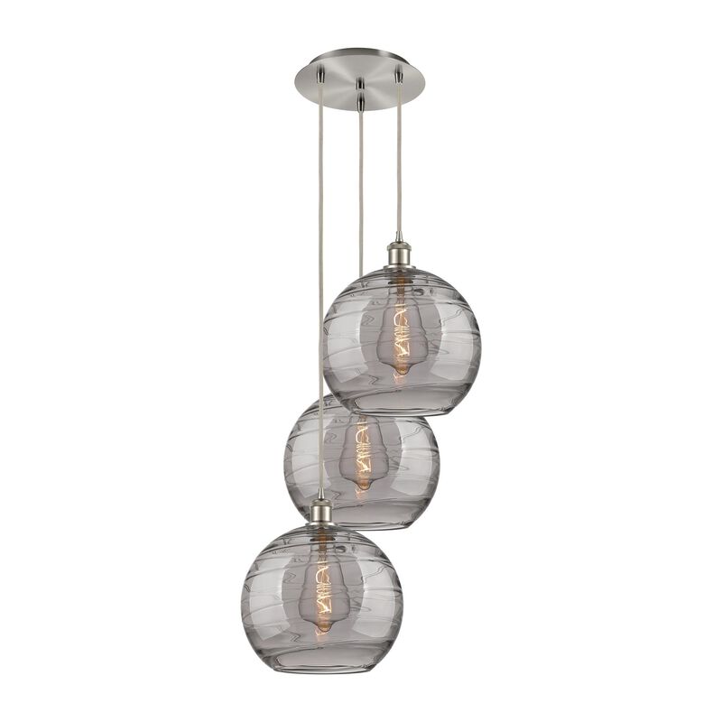 Bruno Marashlian Athens Deco Swirl 18 Inch 3 Light Multi Light Pendant by Innovations Lighting