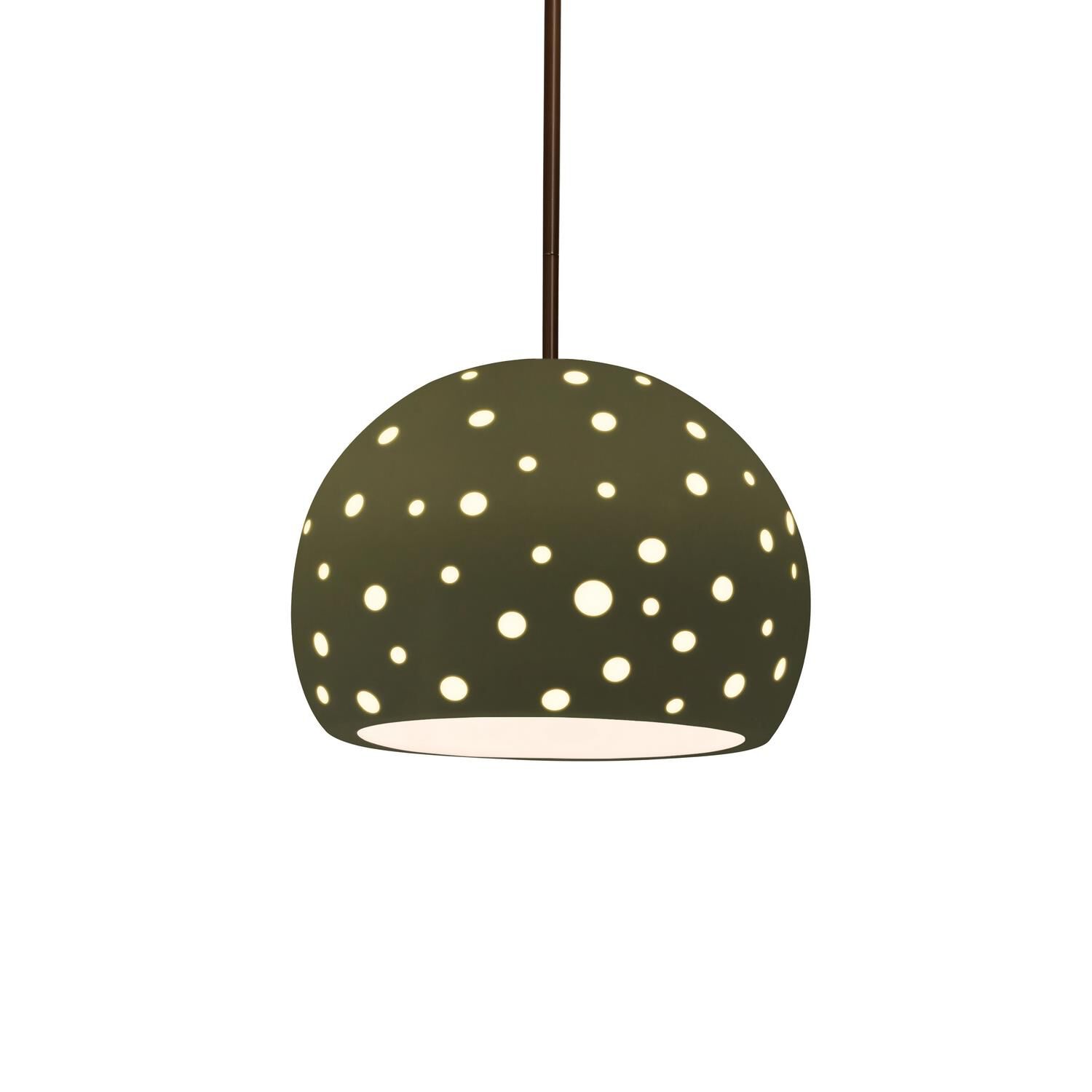 Shown in Dark Bronze finish and Matte Green shade