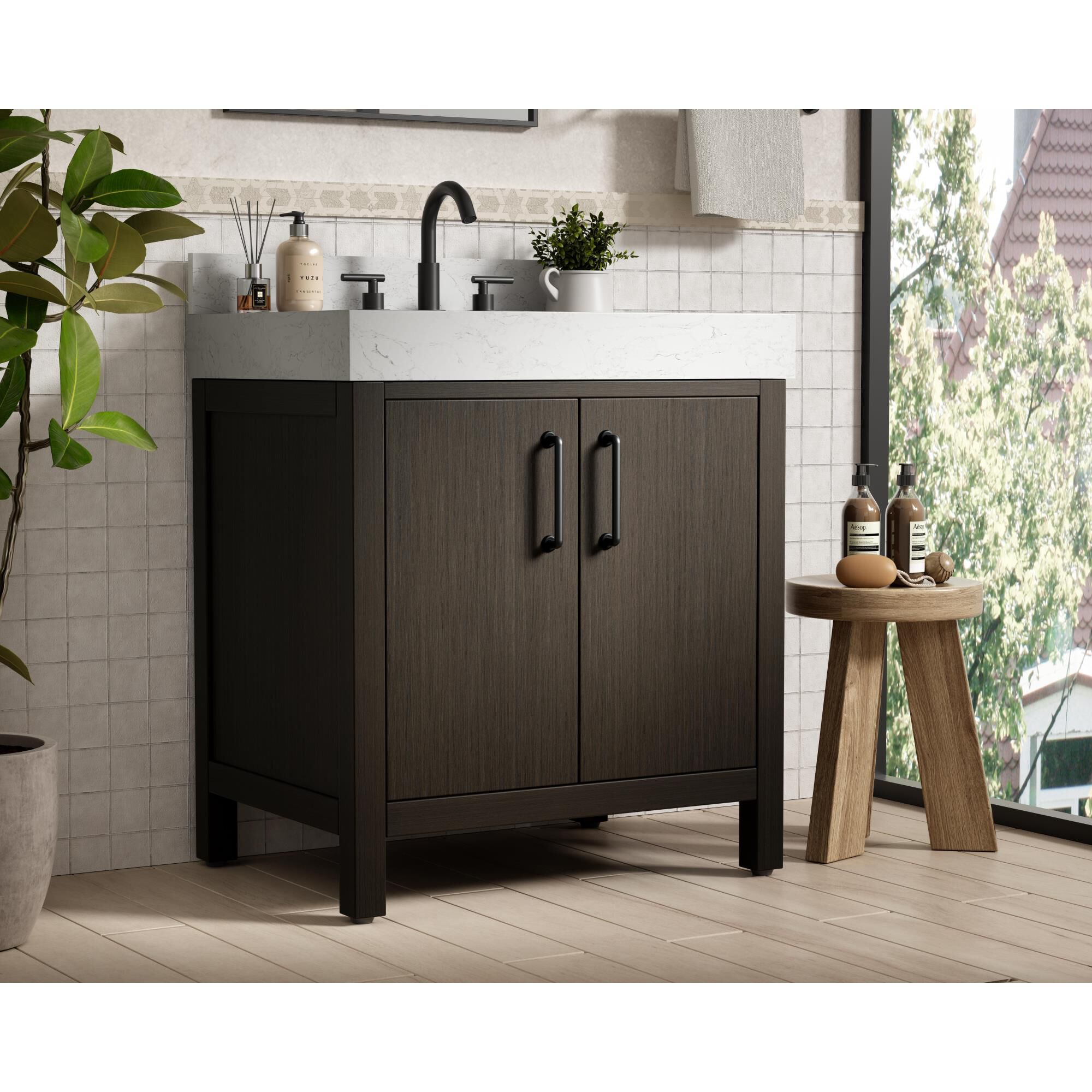 Nathan 30 Inch Bath Vanity by Elegant Dcor