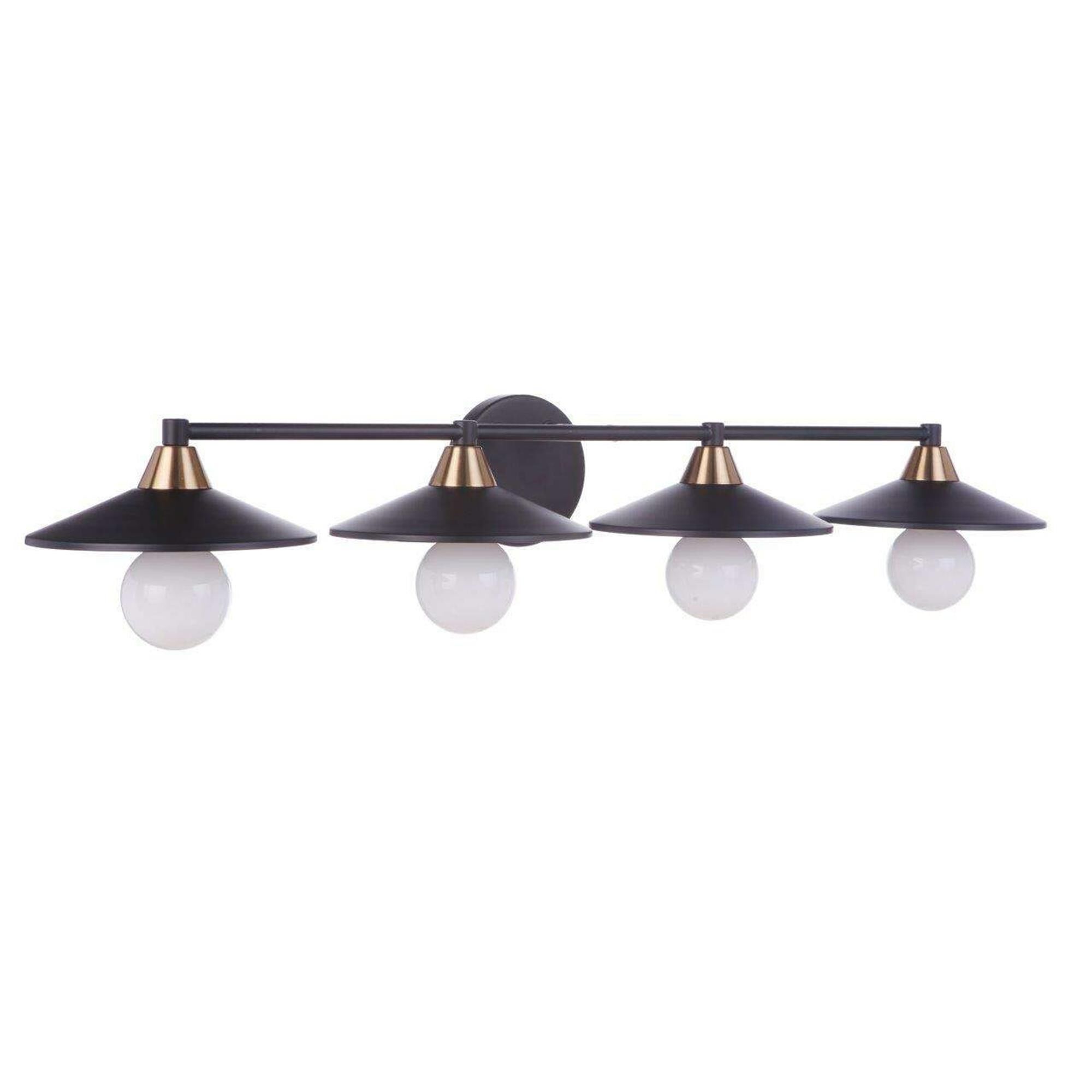 Shown in Flat Black/Satin Brass finish