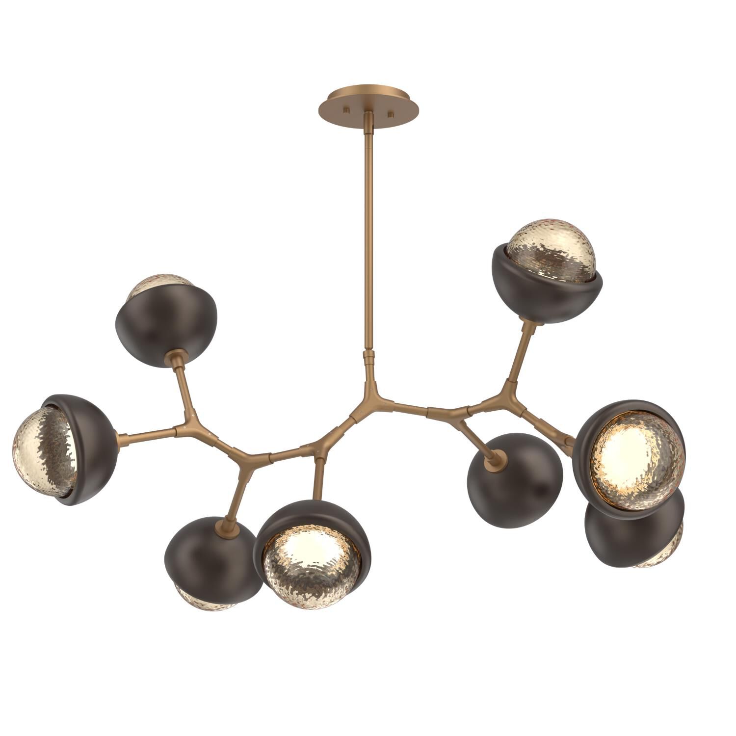 Levi Wilson Cabochon 38 Inch Linear Suspension Light by Hammerton Studio