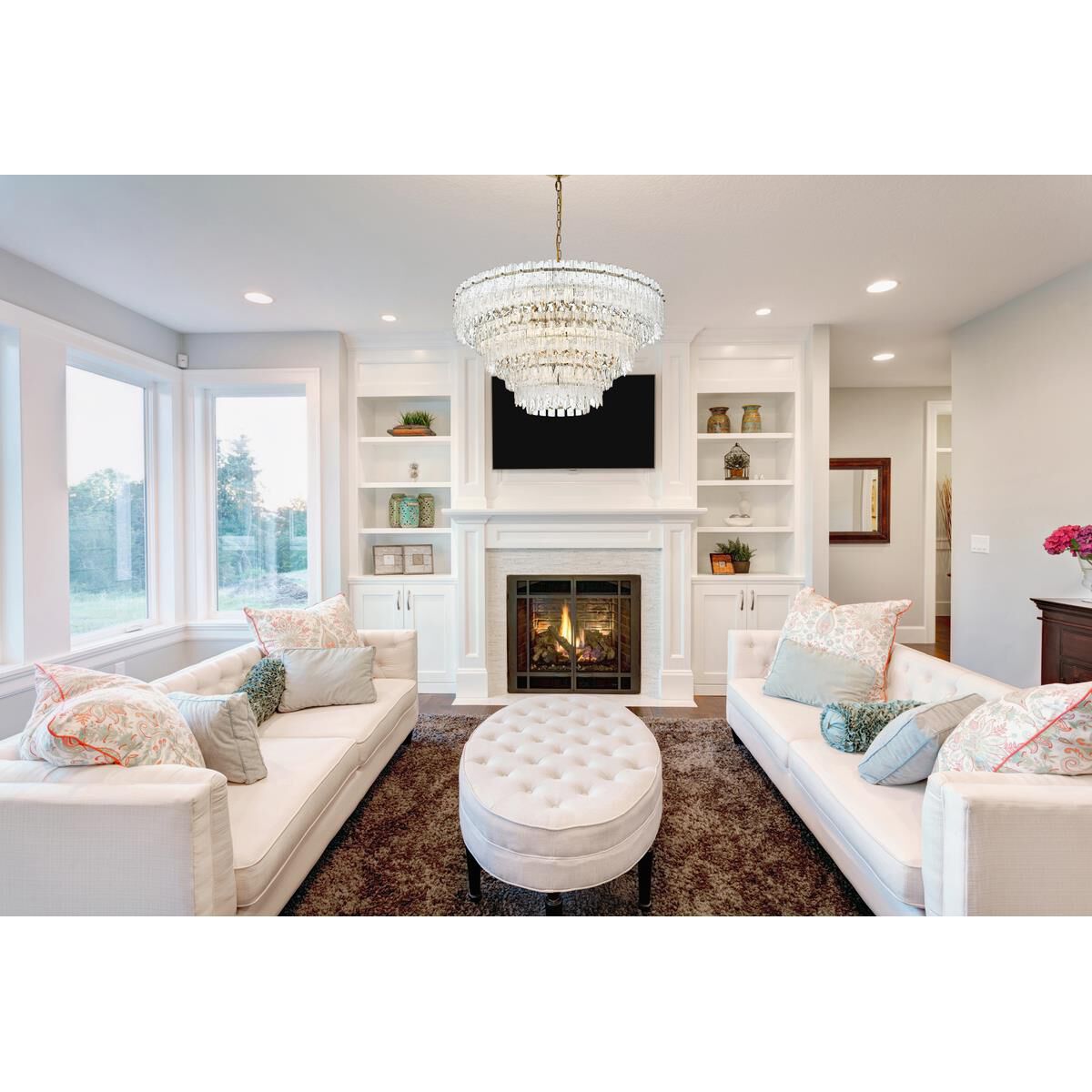 Emilia 31 Inch Large Pendant by Elegant Lighting