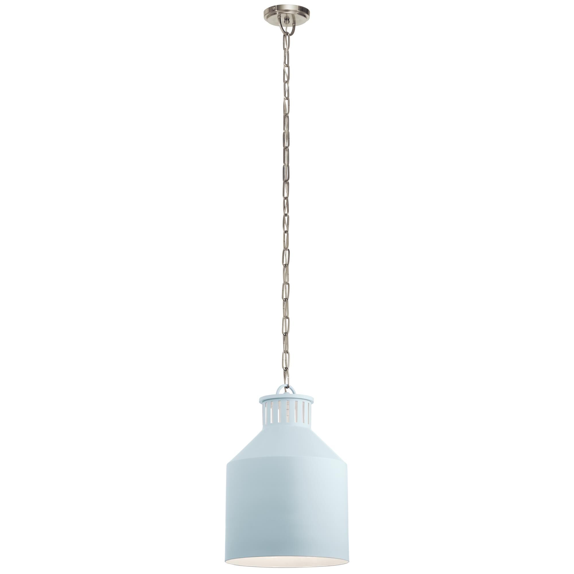 Shown in Light Blue finish and Blue White Enamel shade