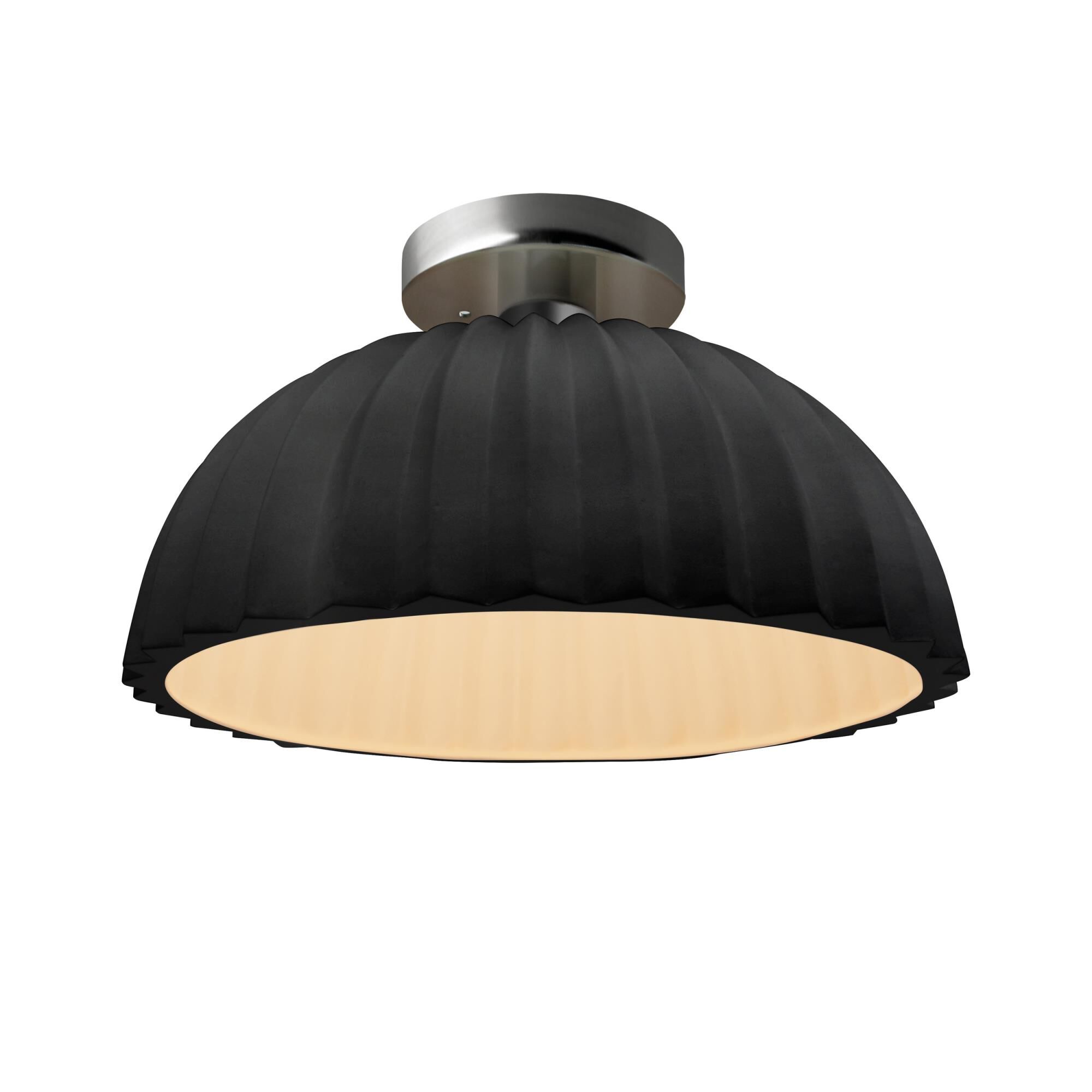 Pleated Dome 13 Inch Semi Flush Mount by Justice Design Group