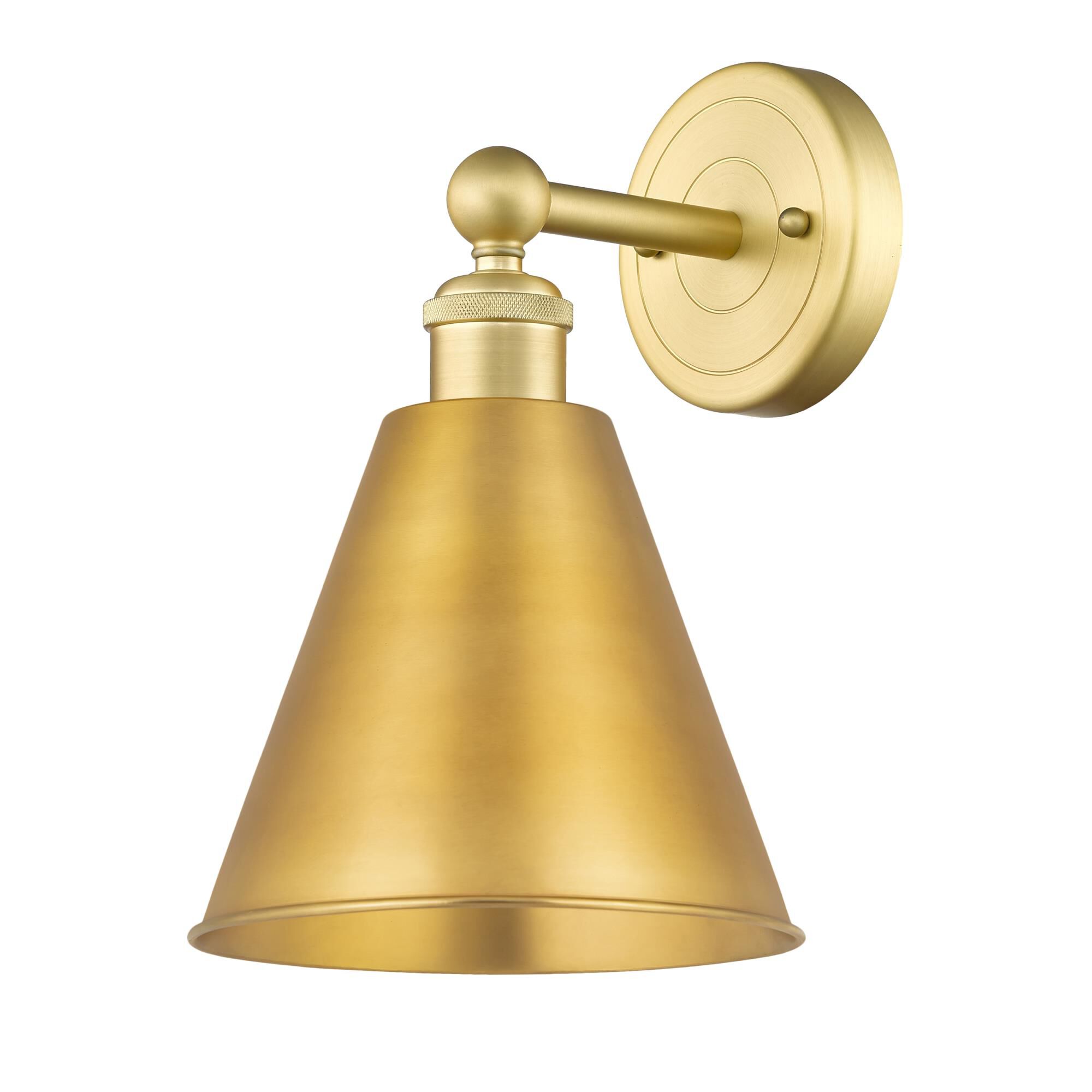 Shown in Satin Gold finish and Satin Gold shade